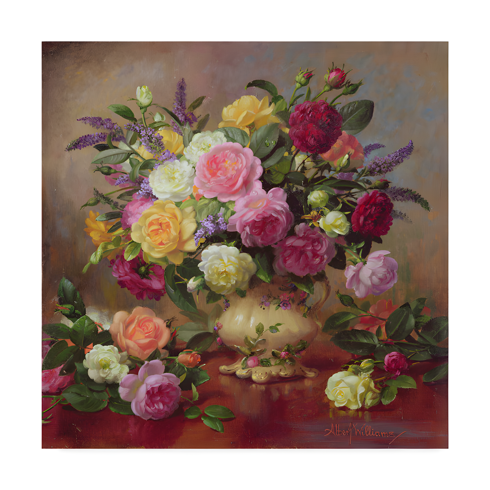 Trademark Fine Art Albert Williams " Roses From A Victorian Garden "