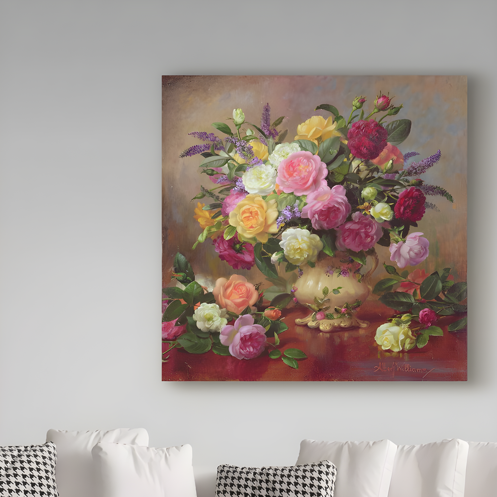 Trademark Fine Art Albert Williams " Roses From A Victorian Garden "