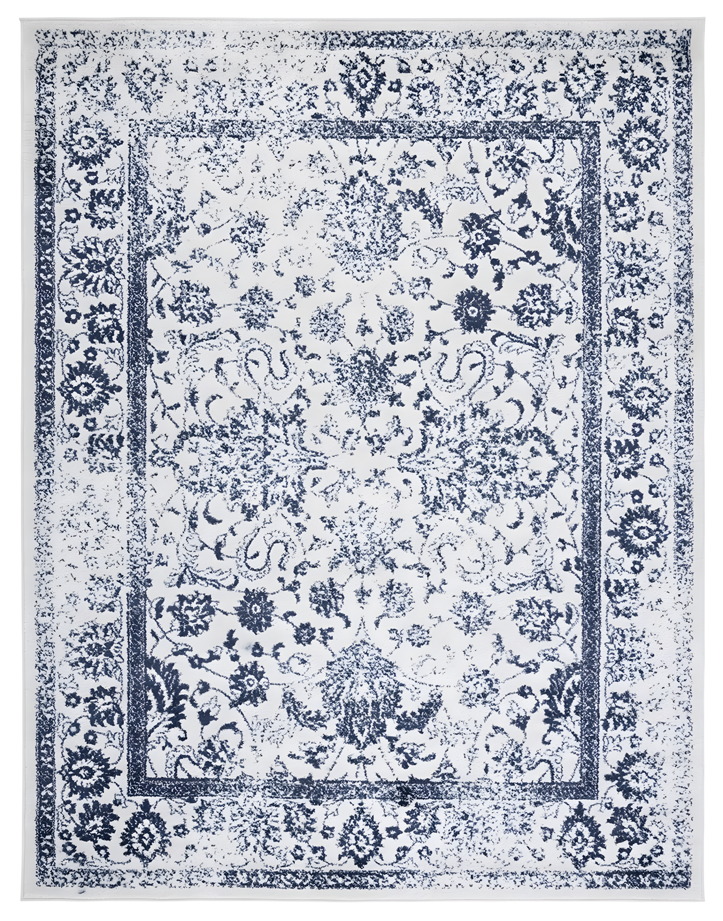 Adirondack ADR109 Machine Made Indoor Area Rug - Ivory/Navy - 8'x10' - Safavieh