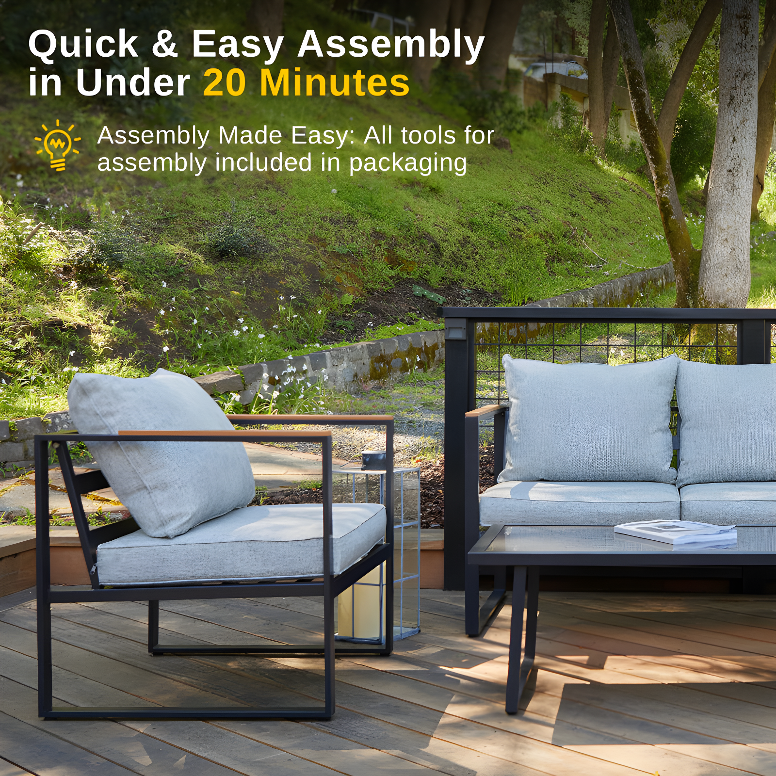 EAST OAK 4-piece sofa set