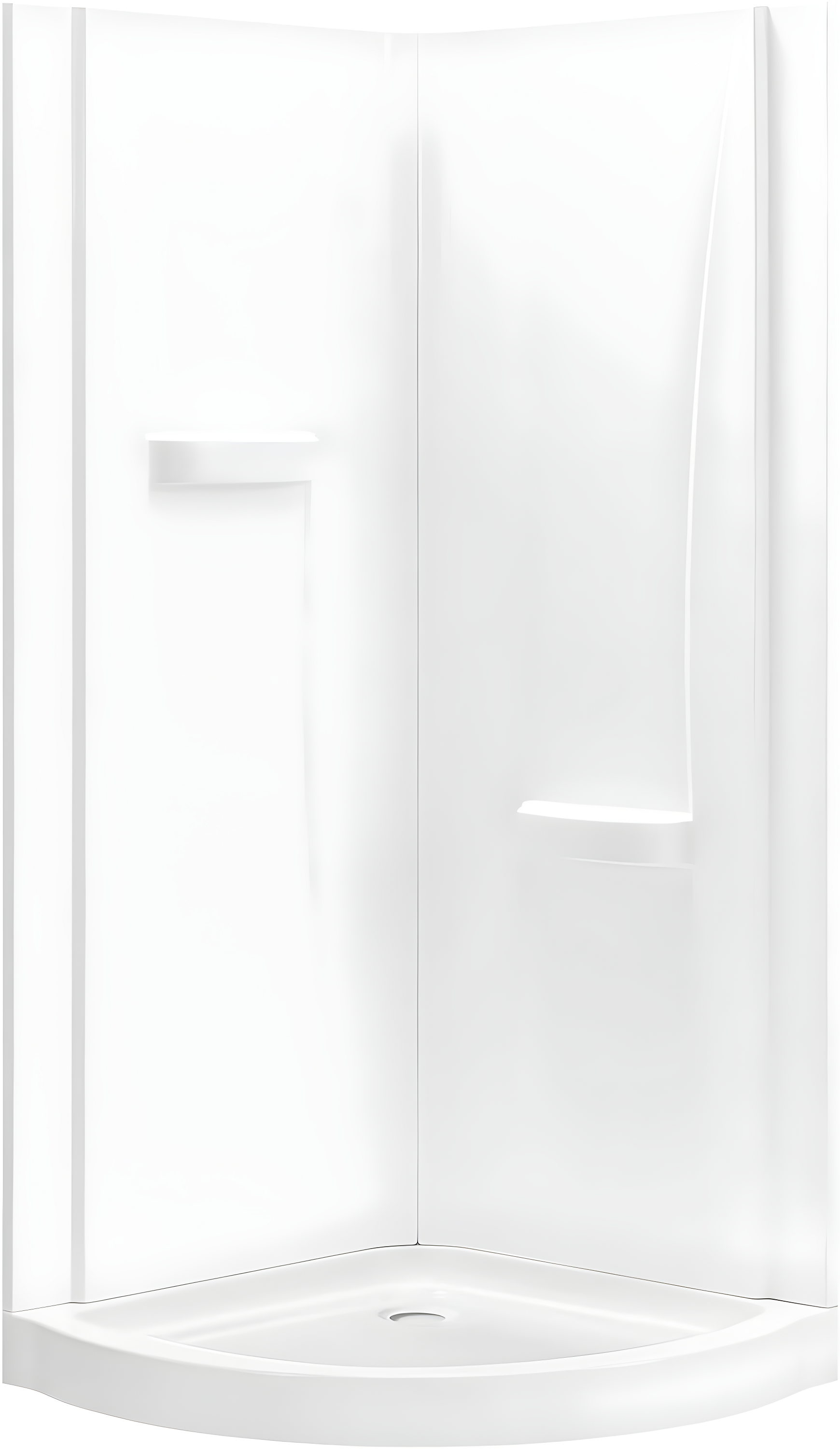 OVE Decors Breeze 33 in. Framed Round Shower Kit w/ Clear Glass, Base, Wall