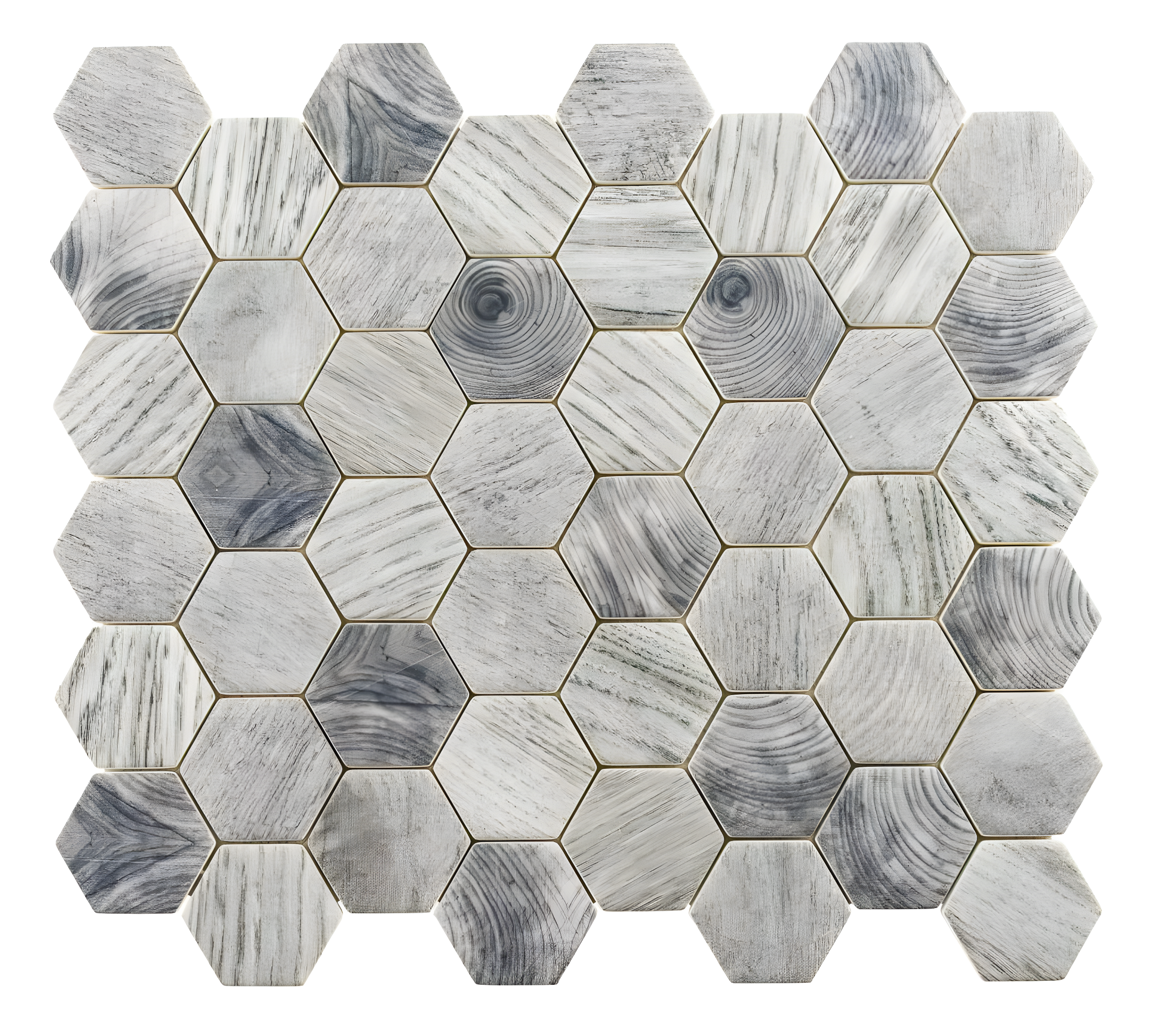 Terrain 2'' Hex Glass Mosaic Kitchen Backsplash, Bathroom, Shower, Wall and Floor Tile