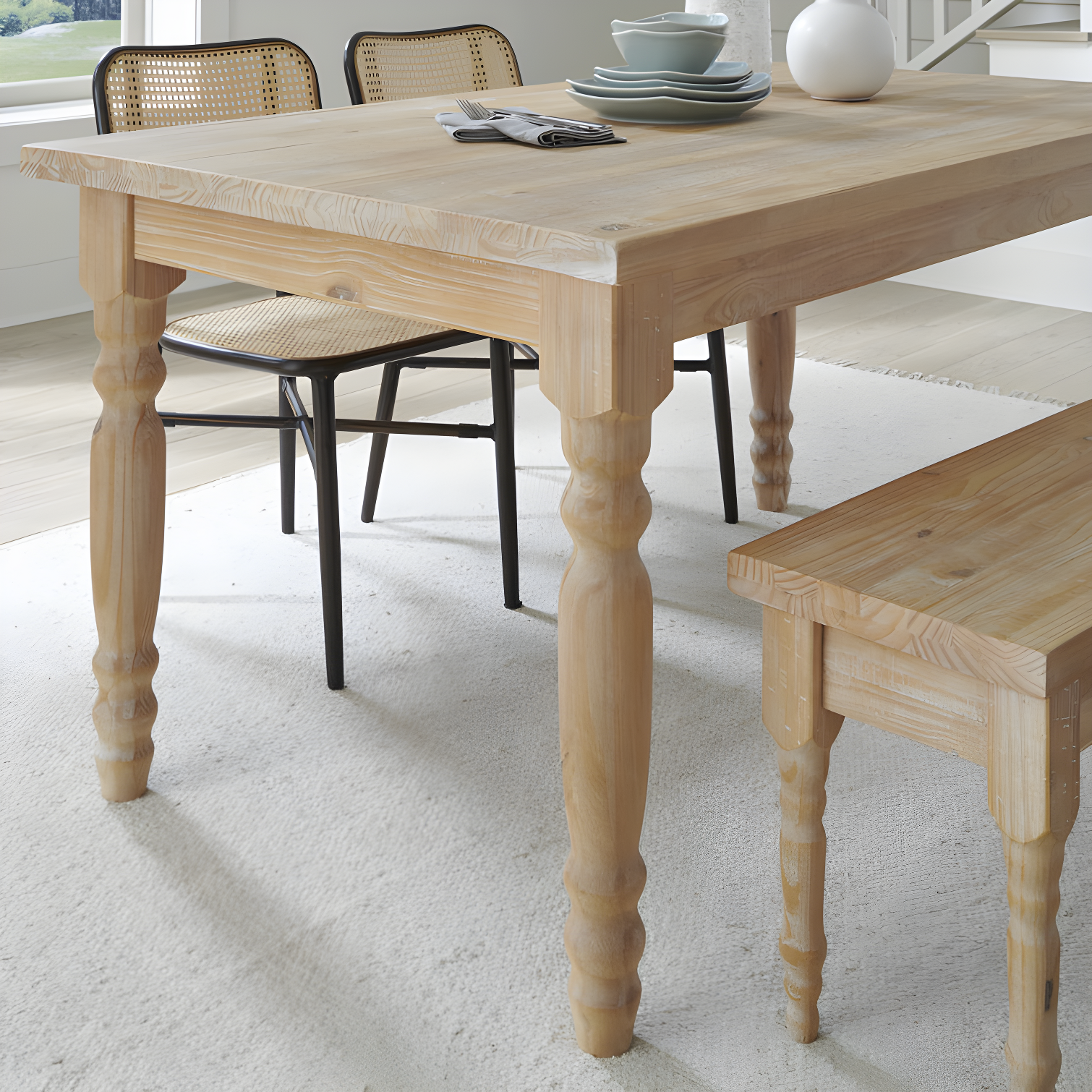 Valerie Pine Solid Wood Dining Table