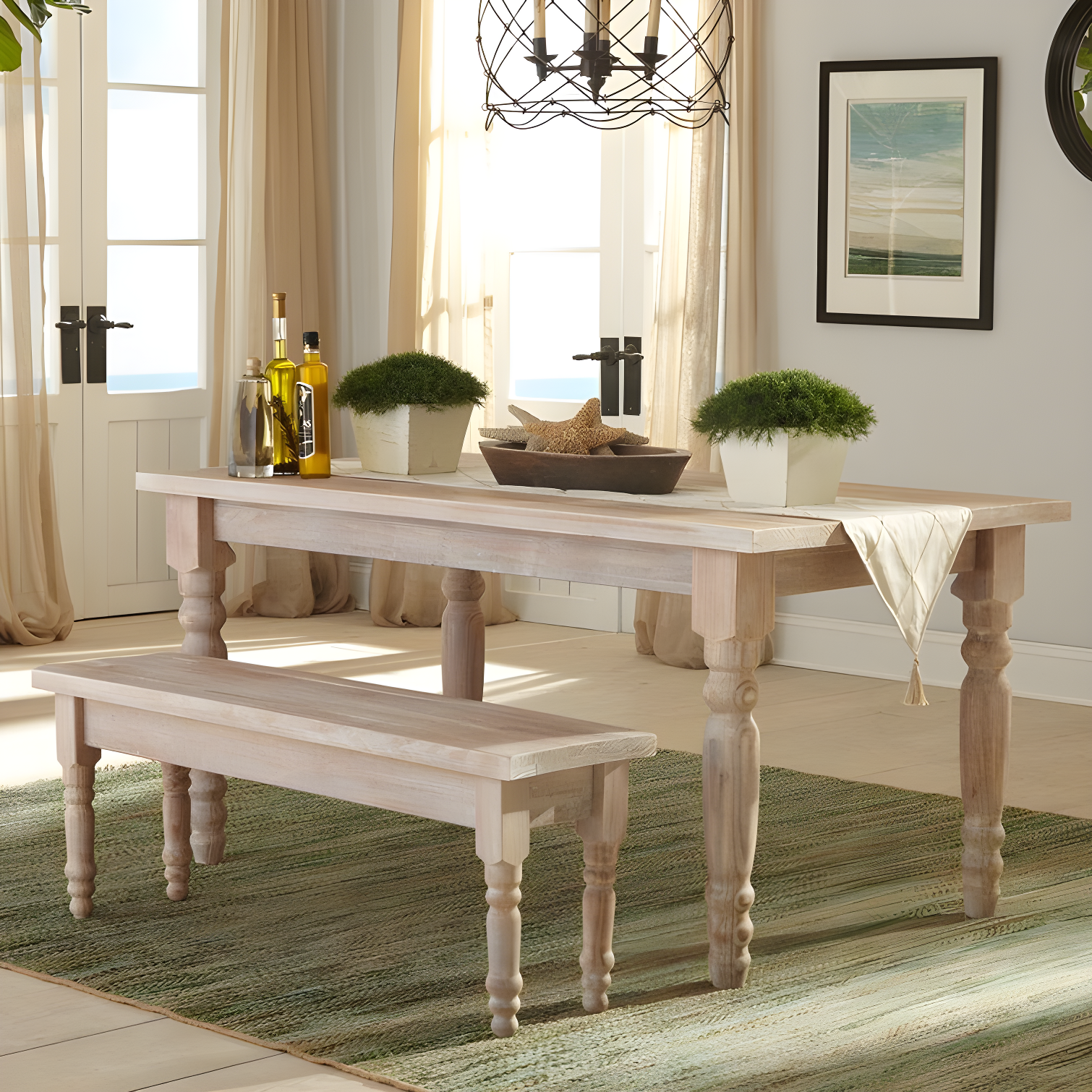Valerie Pine Solid Wood Dining Table