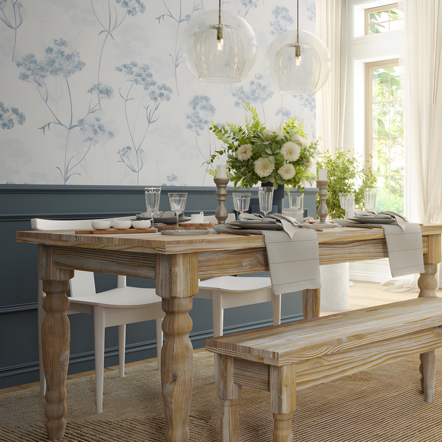 Valerie Pine Solid Wood Dining Table