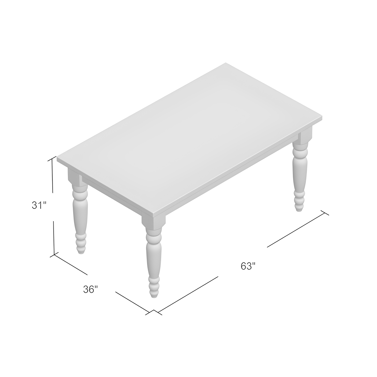 Valerie Pine Solid Wood Dining Table