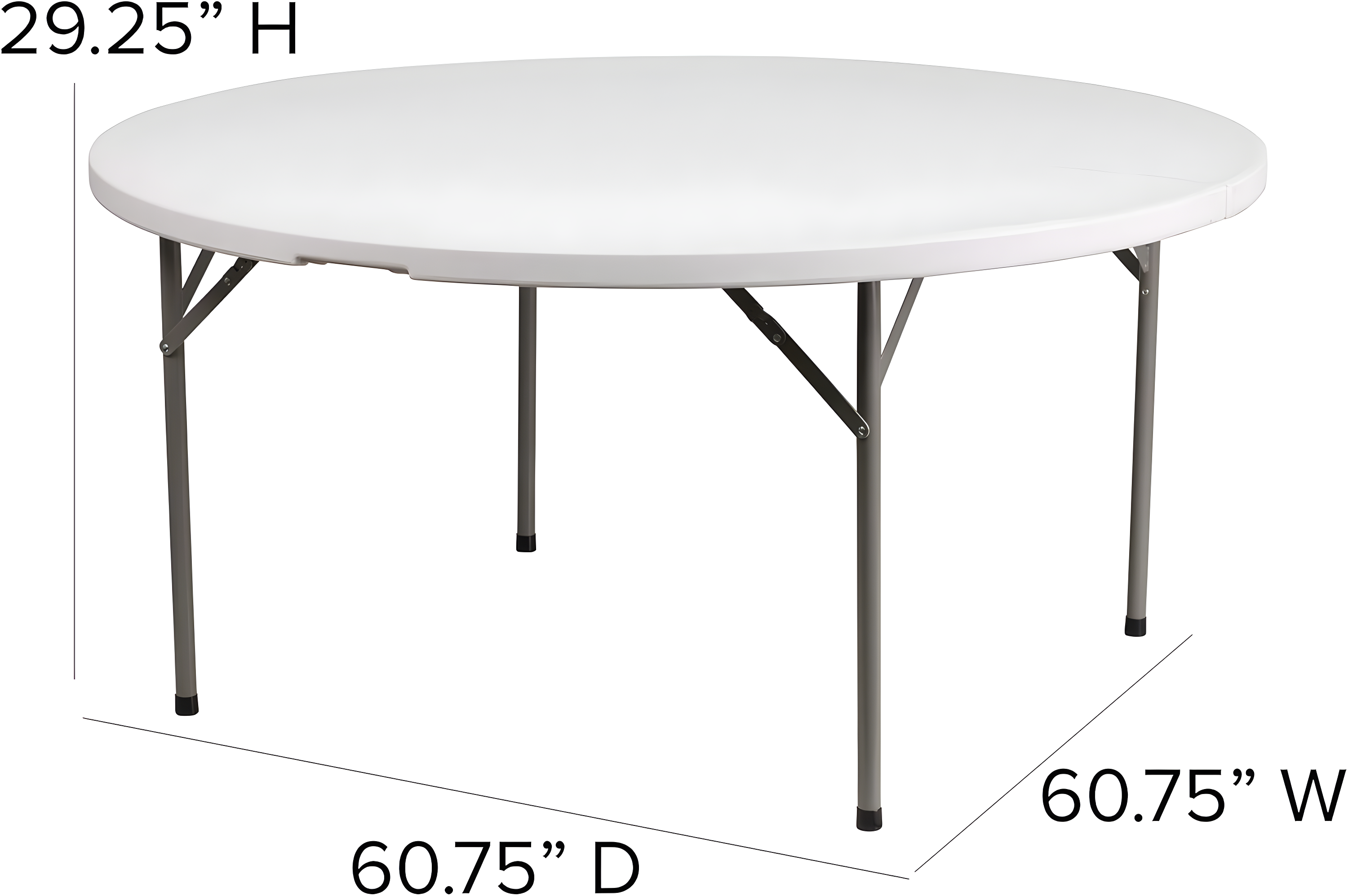 Flash Furniture Noah Round Plastic Event Folding Table