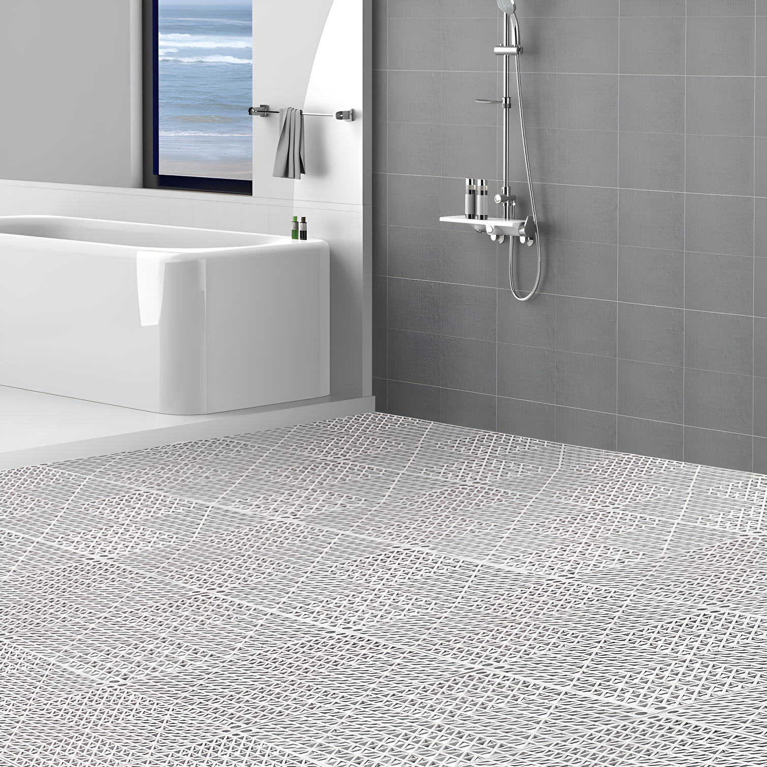 VEVOR 12" X 12" Drainage Mats In Different Colors VEVOR 12'' W x 12'' L Garage Flooring Drain Tiles (Set of 50)