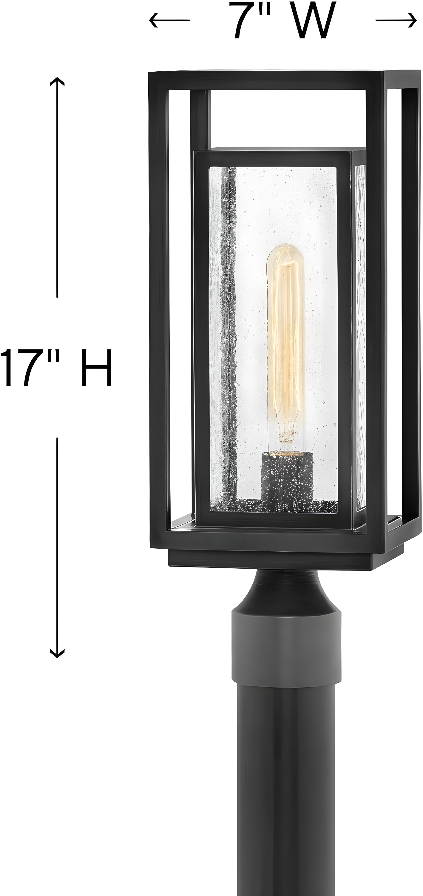 Hinkley Republic Black 1 - Light 17" H Hardwired Lantern Head