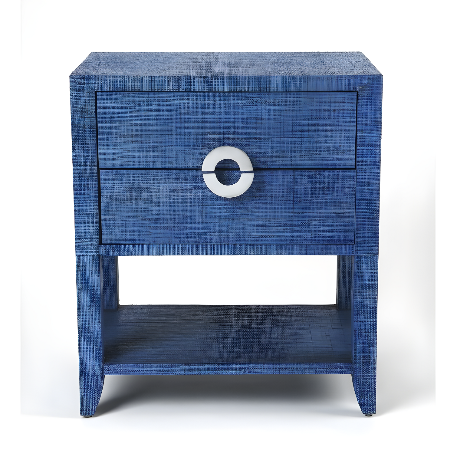 Butler Specialty Amelle Raffia End Table In Blue