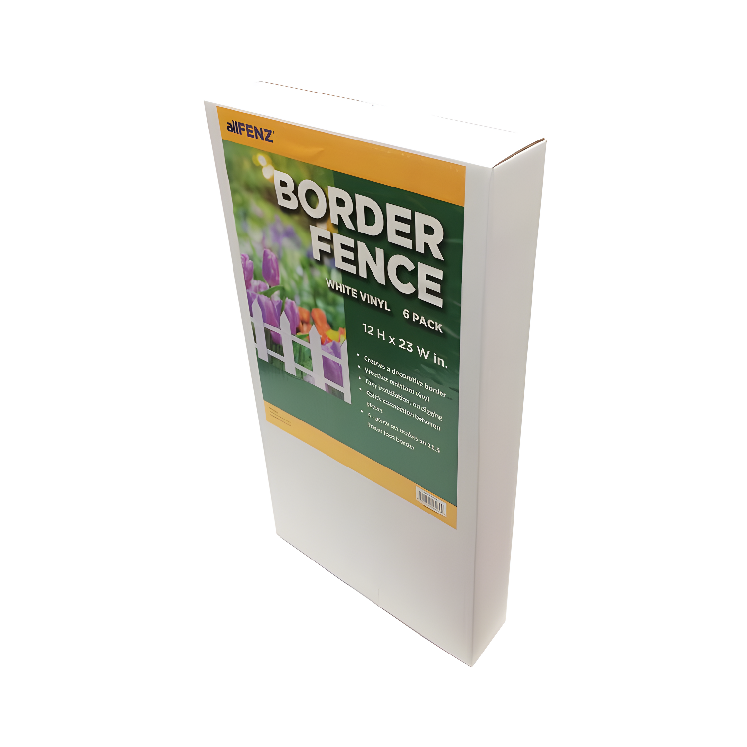 allFENZ 12 in. x 23 in. Vinyl Picket Garden Fence (Set of 6)