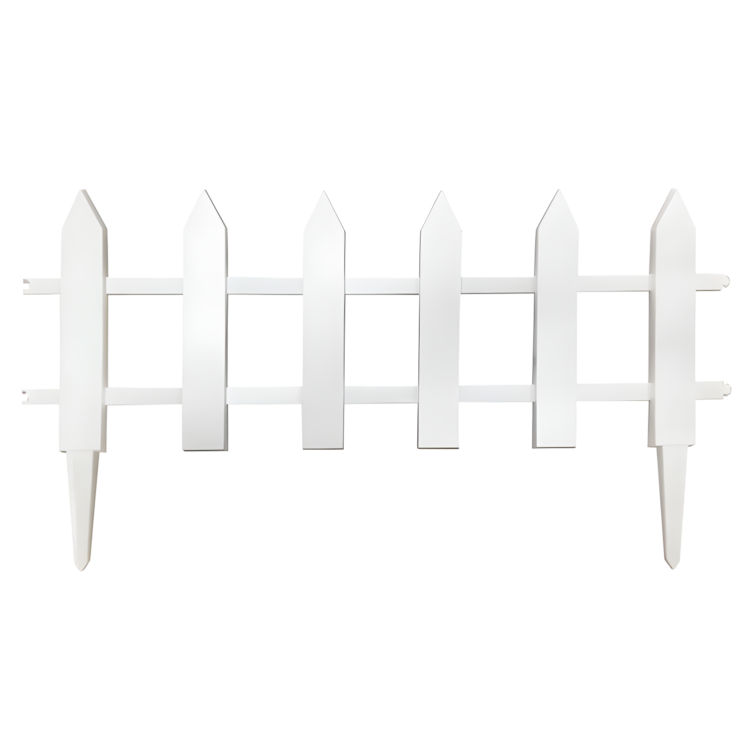 allFENZ 12 in. x 23 in. Vinyl Picket Garden Fence (Set of 6)