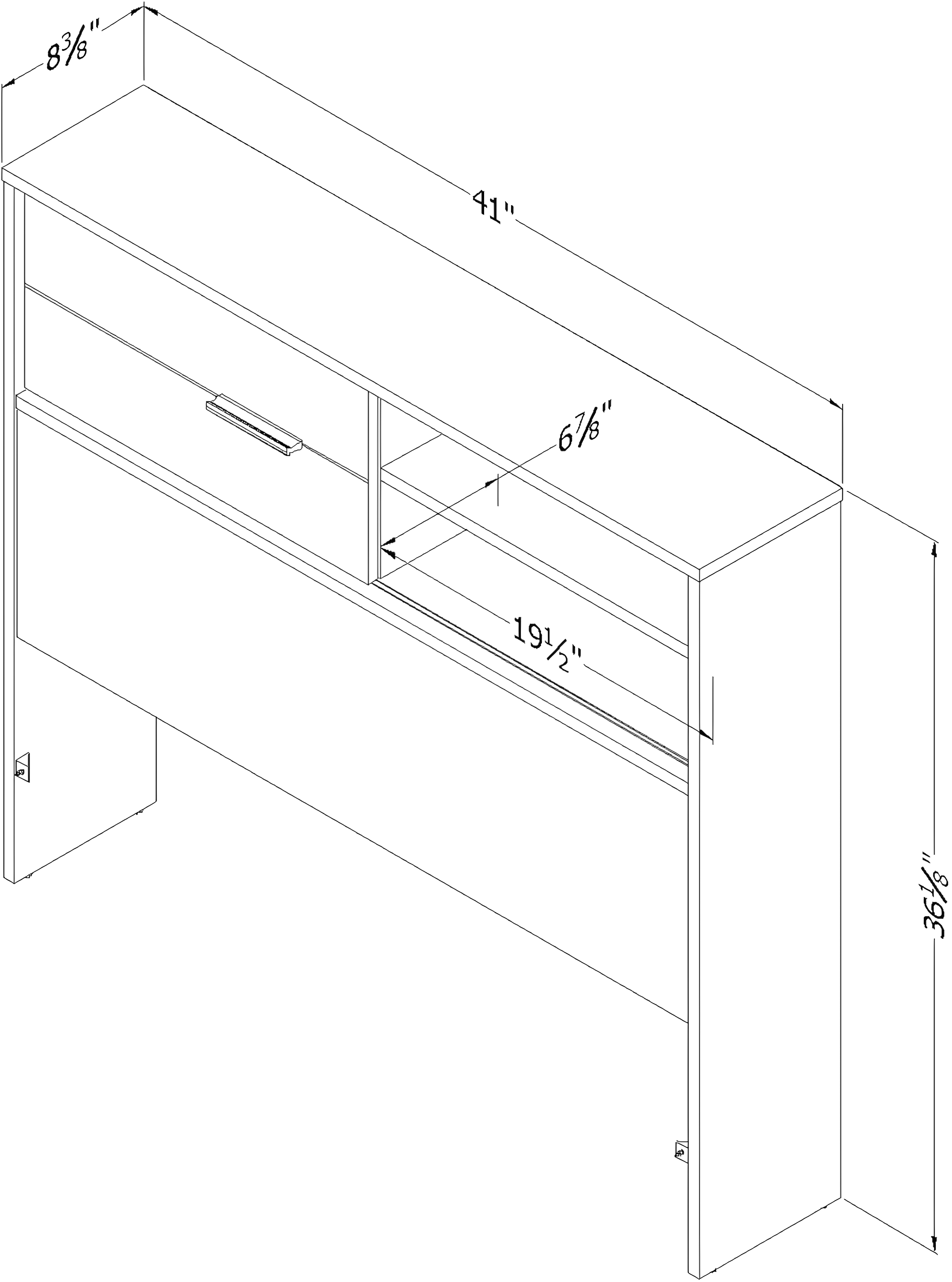 Fynn Twin Bookcase Headboard