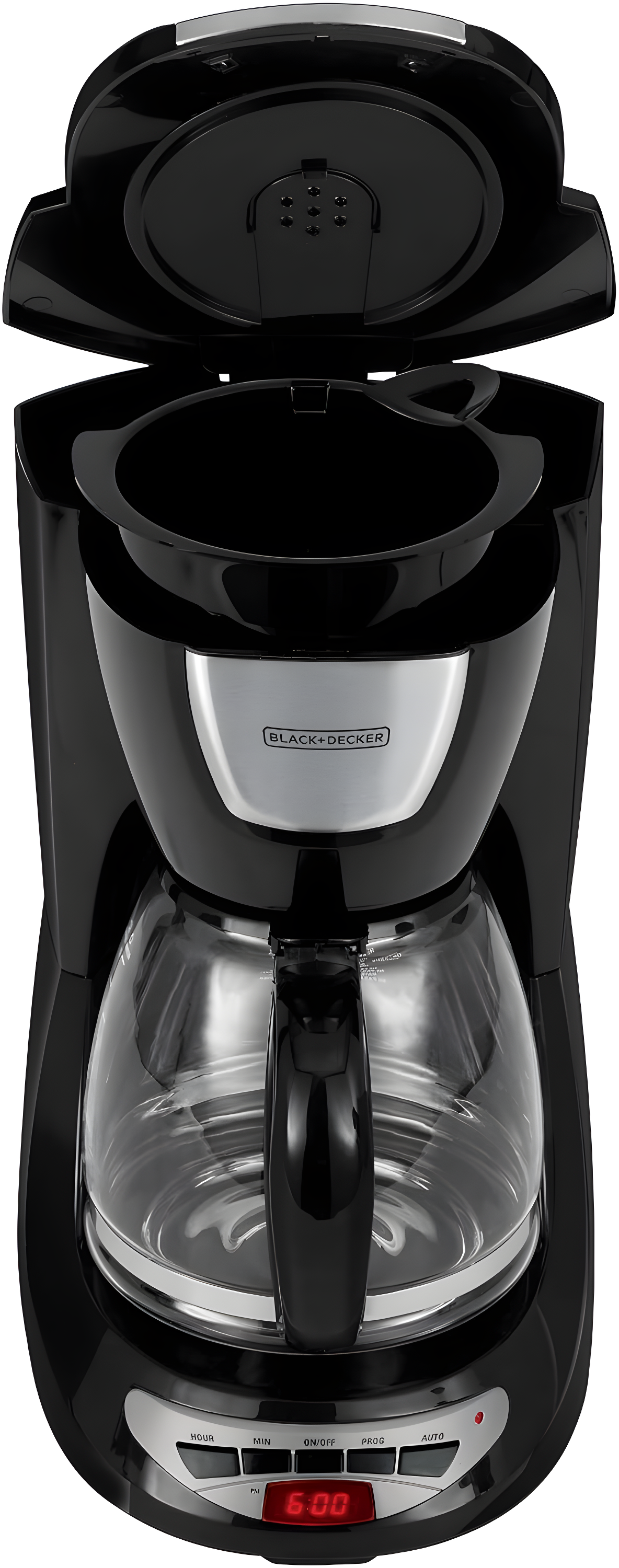 BLACK+DECKER DCM100B BLACK+DECKER 12-Cup Programmable Coffee Maker, DCM100B, Duralife Carafe, Easy-View Water Window, Removable Filter Basket