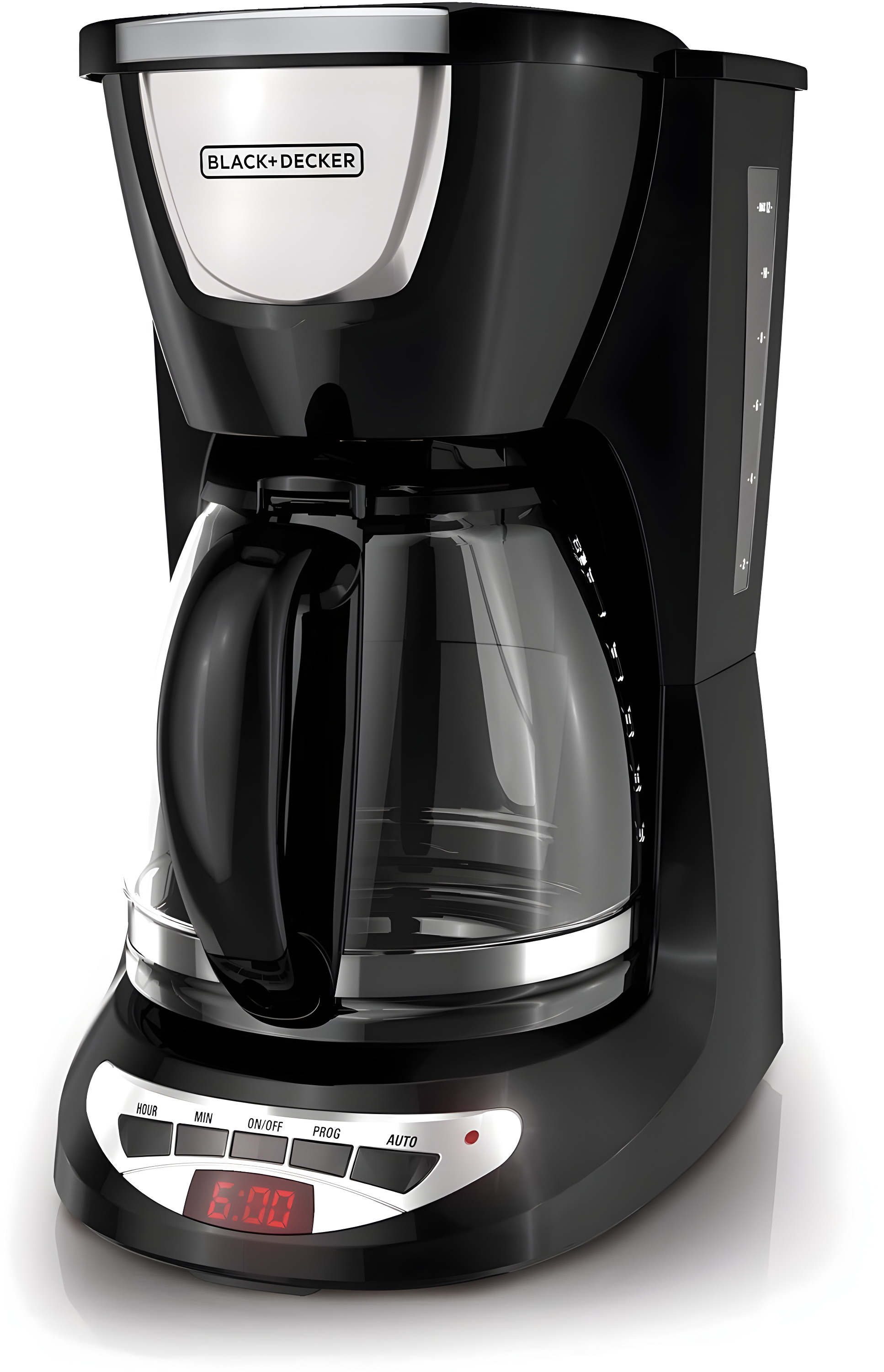 BLACK+DECKER DCM100B BLACK+DECKER 12-Cup Programmable Coffee Maker, DCM100B, Duralife Carafe, Easy-View Water Window, Removable Filter Basket