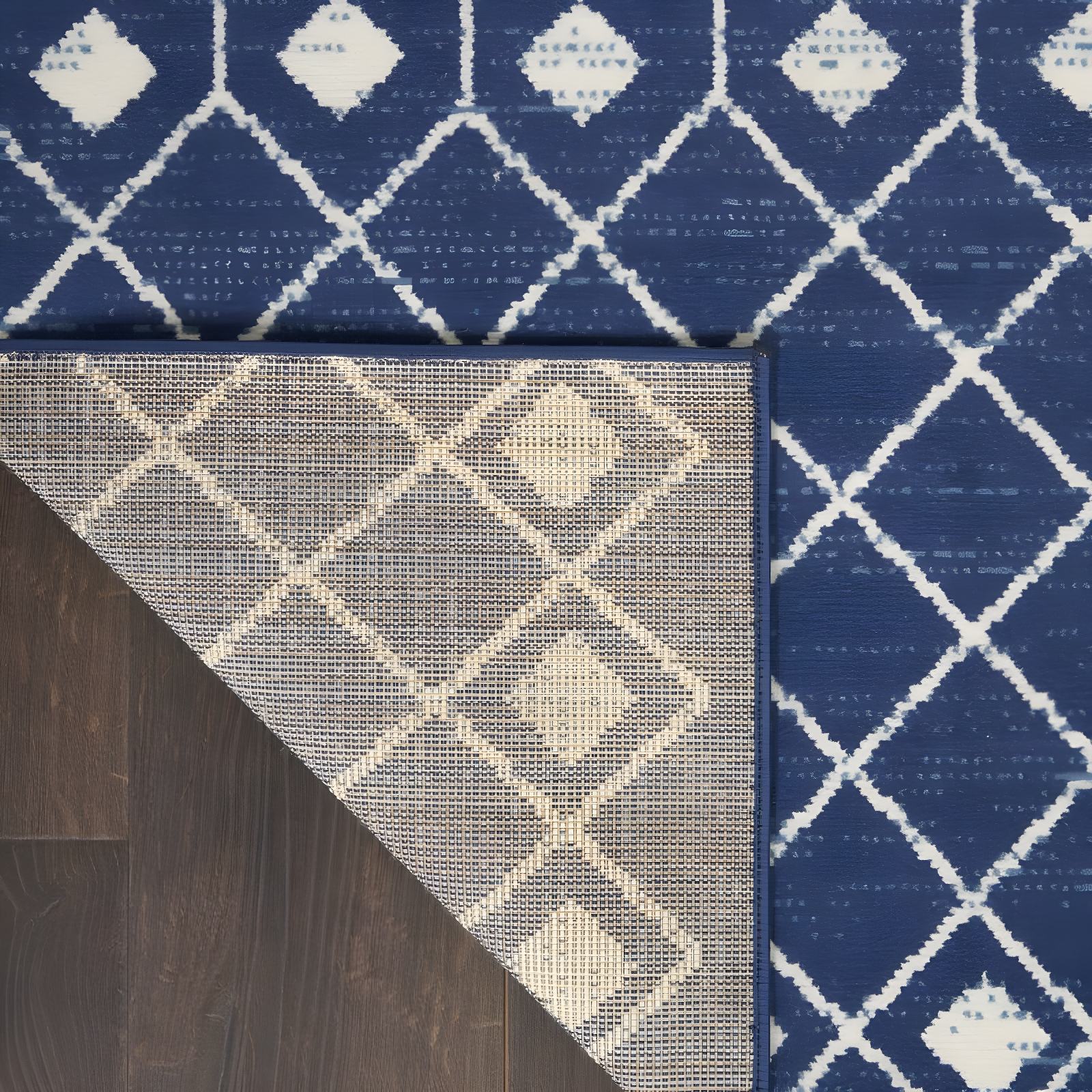 Nourison Grafix GRF37 Navy/White Indoor Area Rug - 6' x 9'