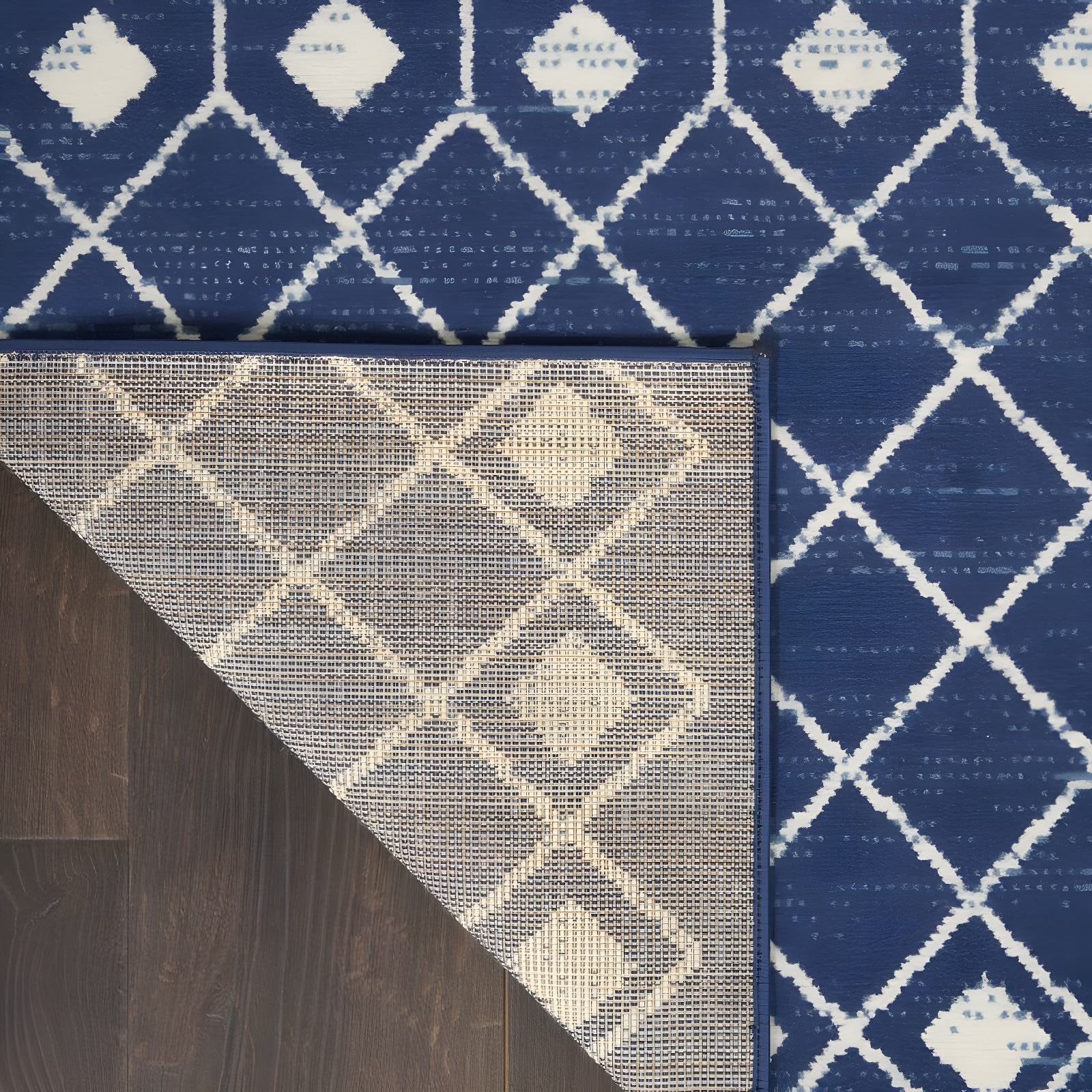 Nourison Grafix GRF37 Navy/White Indoor Area Rug - 6' x 9'
