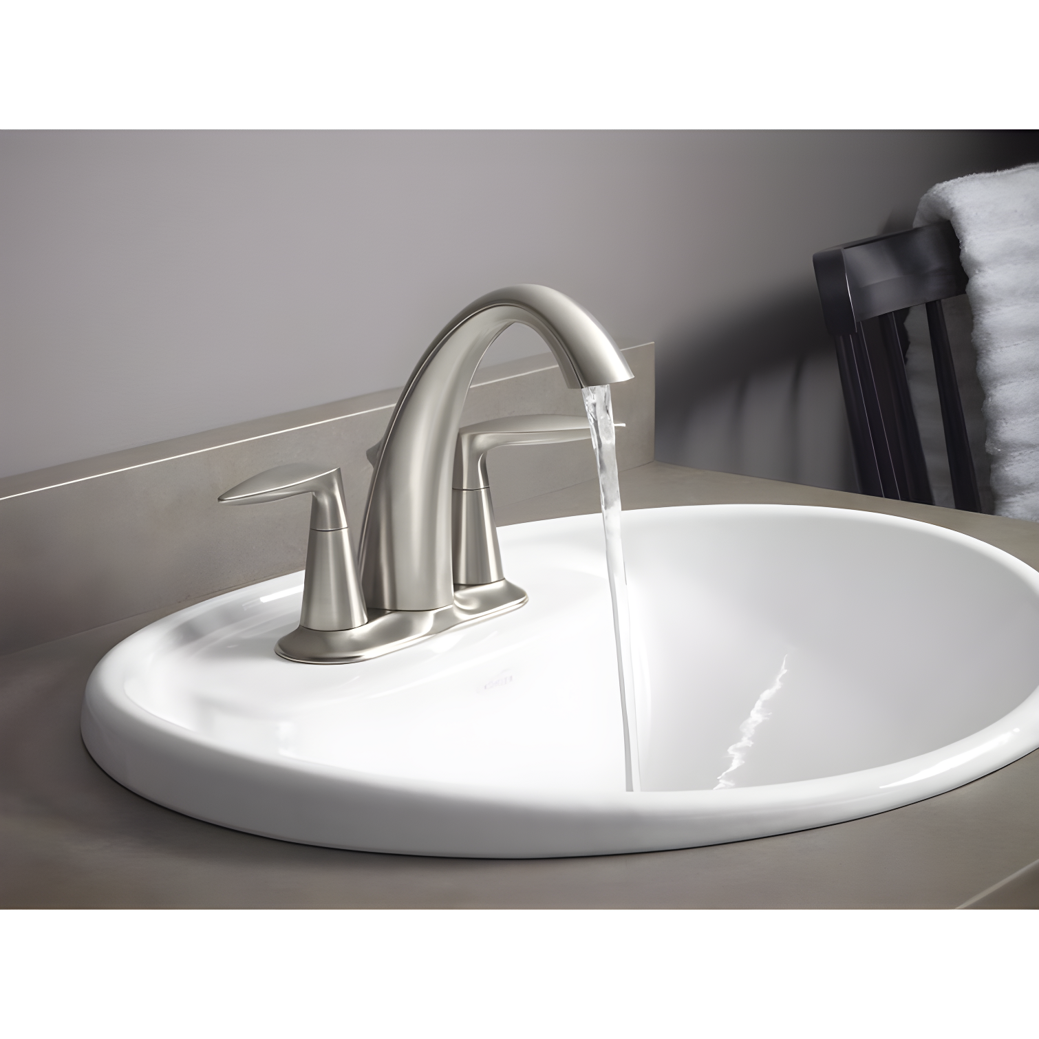 Kohler Alteo® Centerset 4" Bathroom Faucet with Pop-Up Drain Assembly, 2-Handle Bathroom Sink Faucet, 1.2 gpm