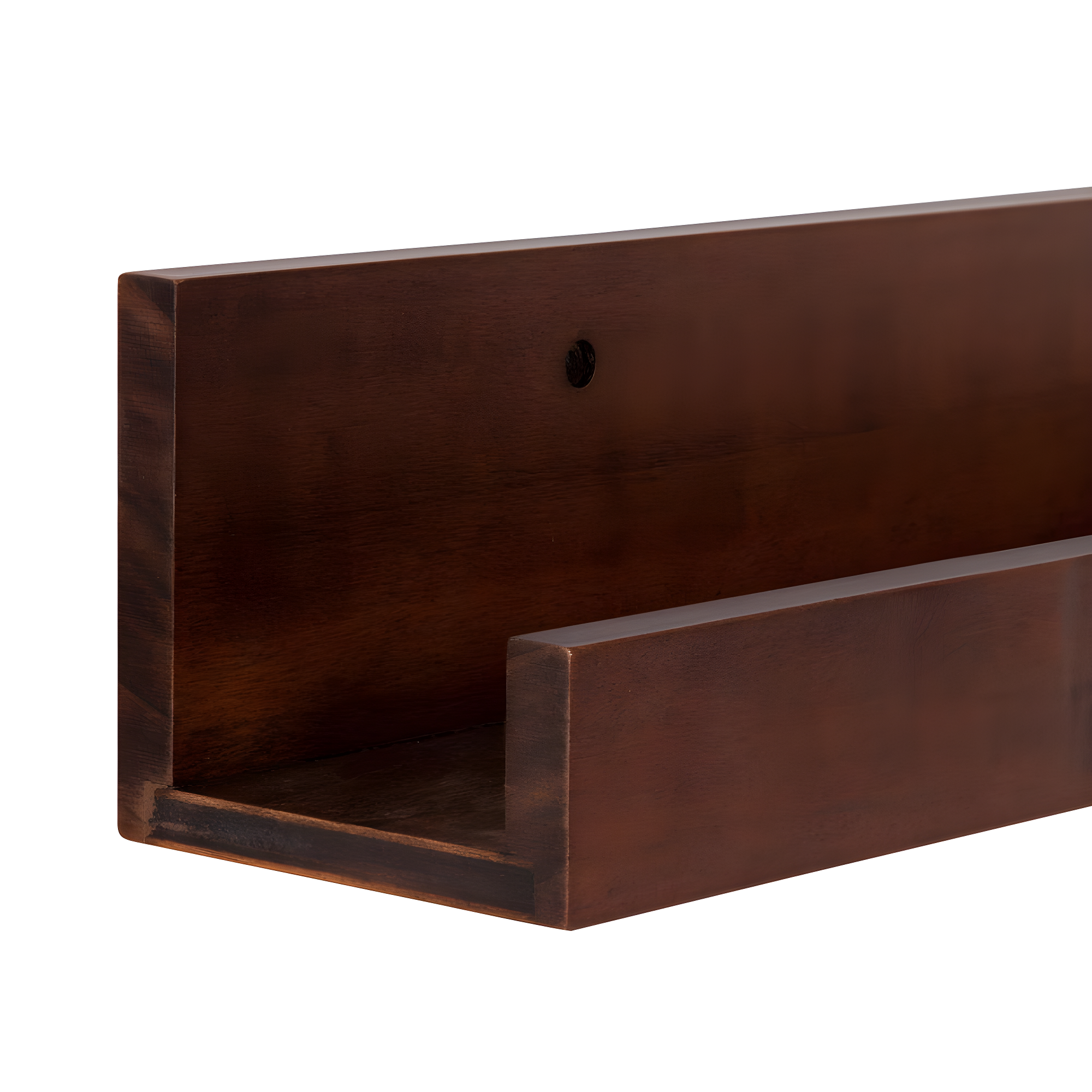 Kate and Laurel Wood Floating Shelf, 42" x 3.5", Walnut Brown