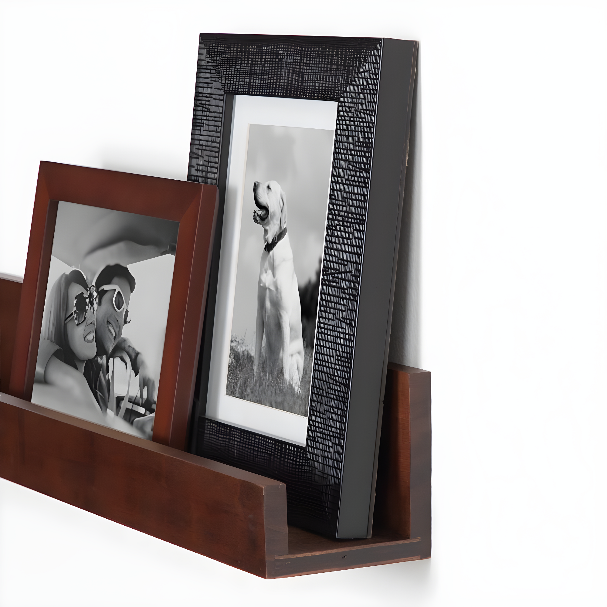 Kate and Laurel Wood Floating Shelf, 42" x 3.5", Walnut Brown