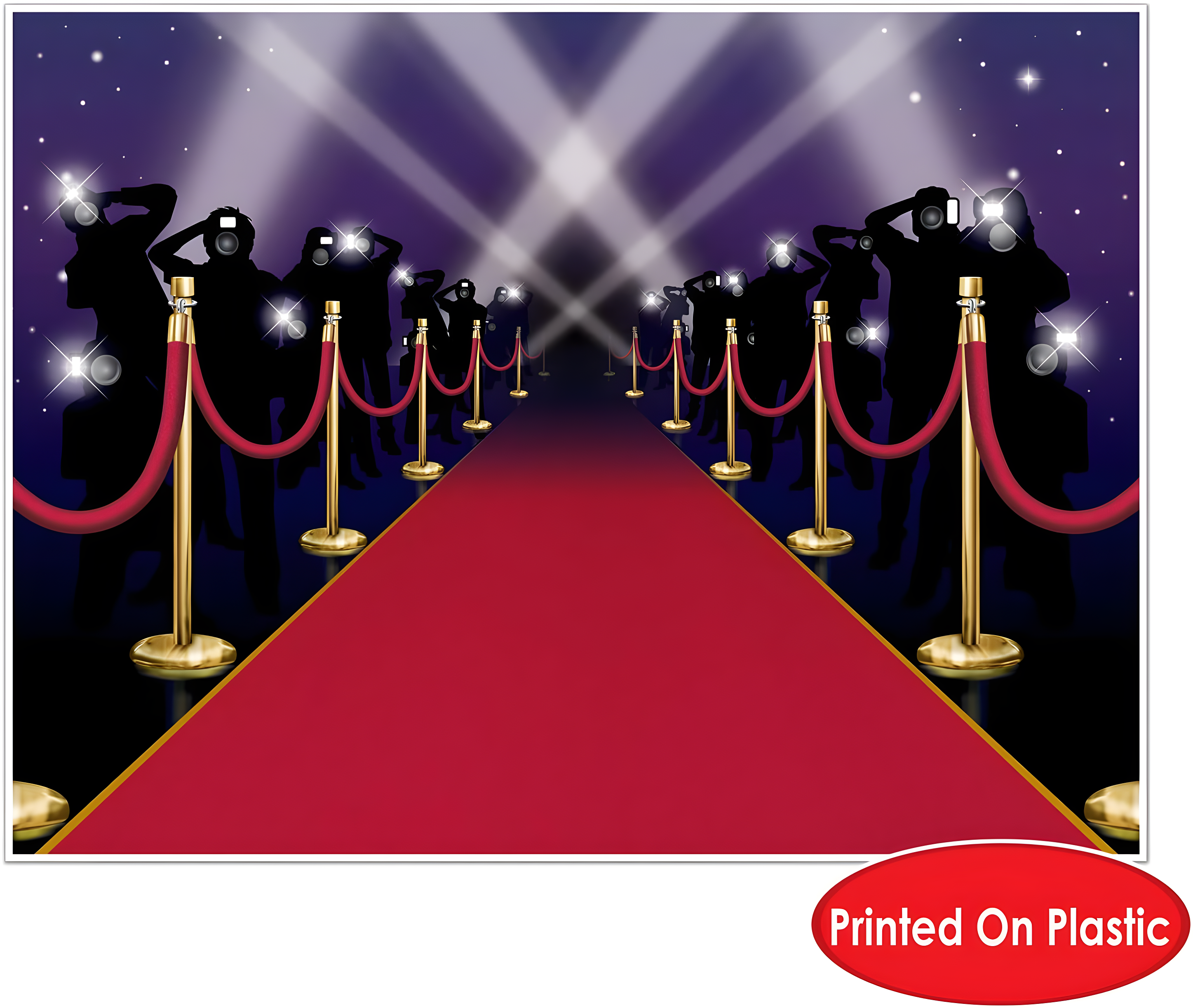 Beistle Red Carpet Insta-Mural Photo Op, 5' x 6', (1/Pkg) Multicolored