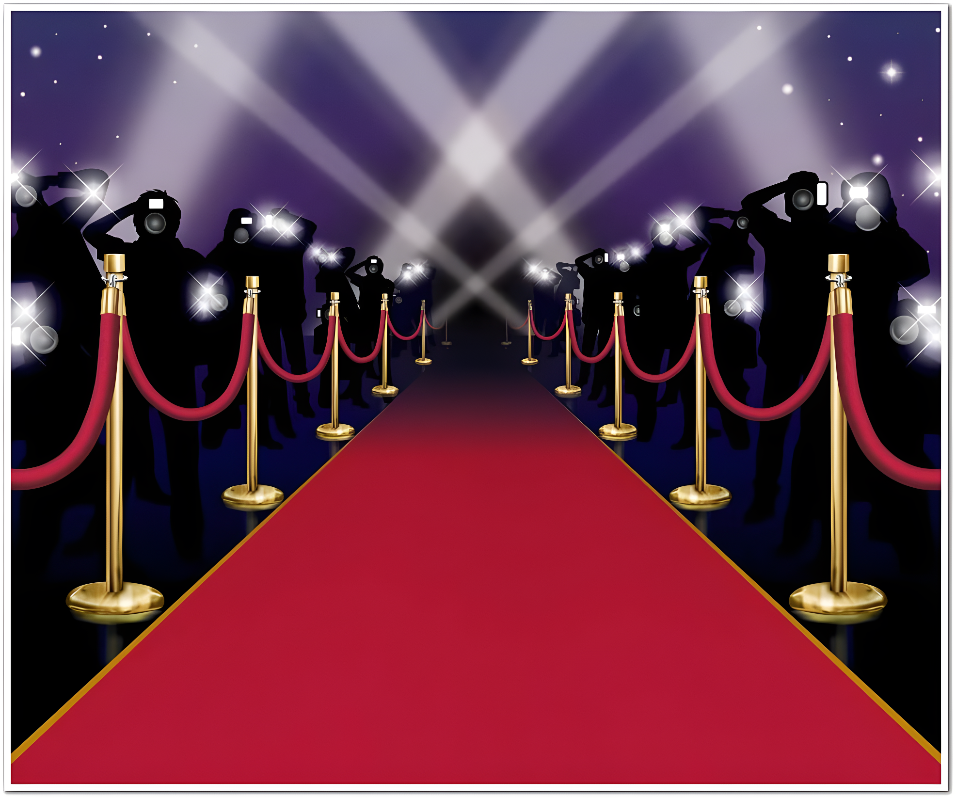 Beistle Red Carpet Insta-Mural Photo Op, 5' x 6', (1/Pkg) Multicolored