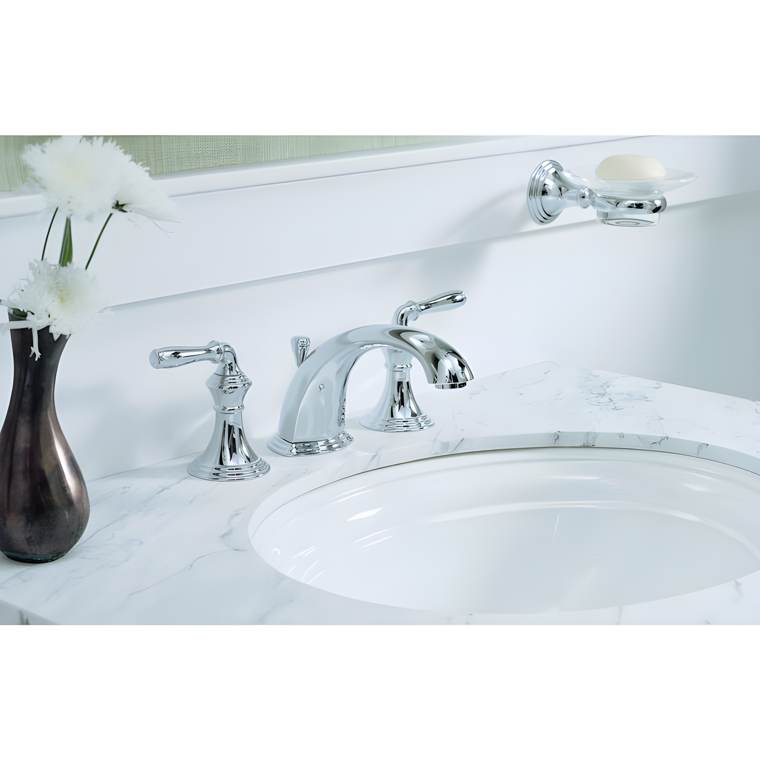 Kohler ® Devonshire ® Widespread Chrome Bathroom Sink Faucet