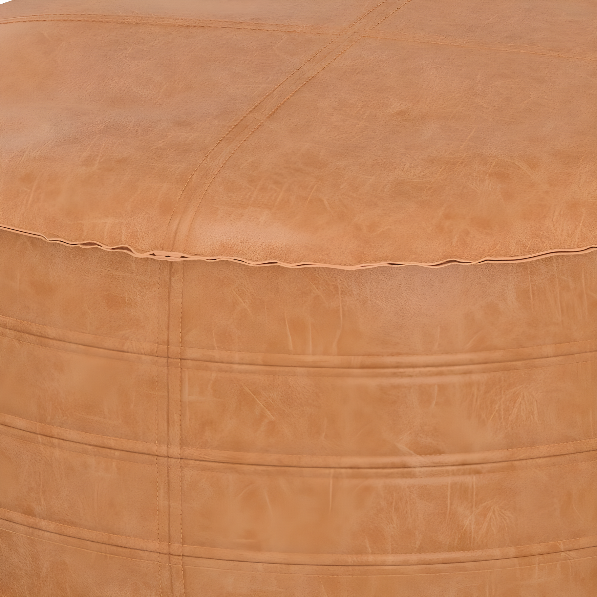 Simpli Home Brody Faux Leather Pouf
