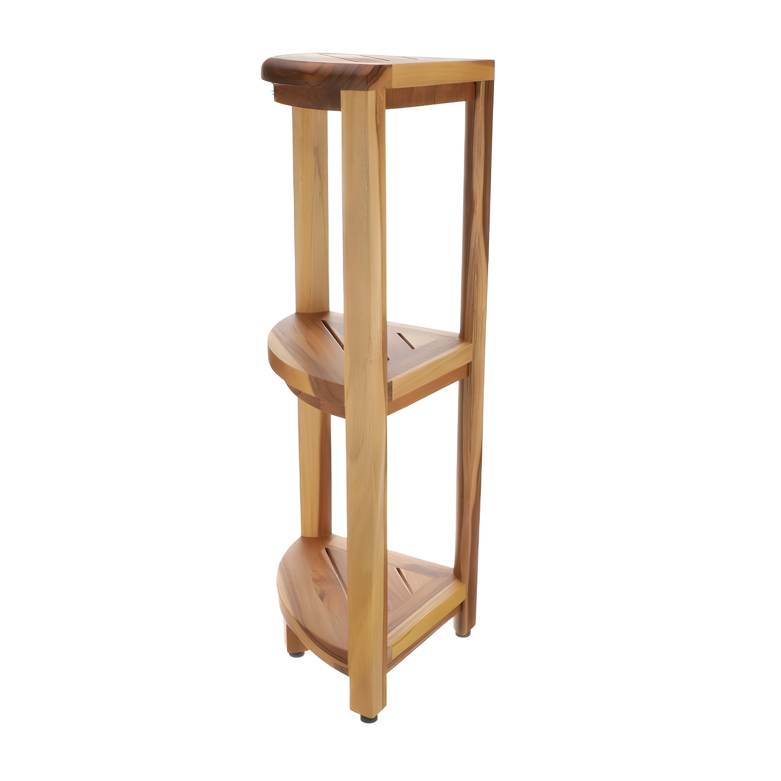 EcoDecors EcoDecors, Snazzy Corner, Teak Corner Shower Shelf, Shower Stand Corner, in EarthyTeak™