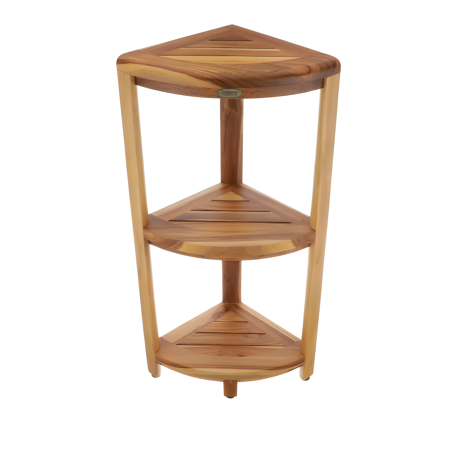 EcoDecors EcoDecors, Snazzy Corner, Teak Corner Shower Shelf, Shower Stand Corner, in EarthyTeak™