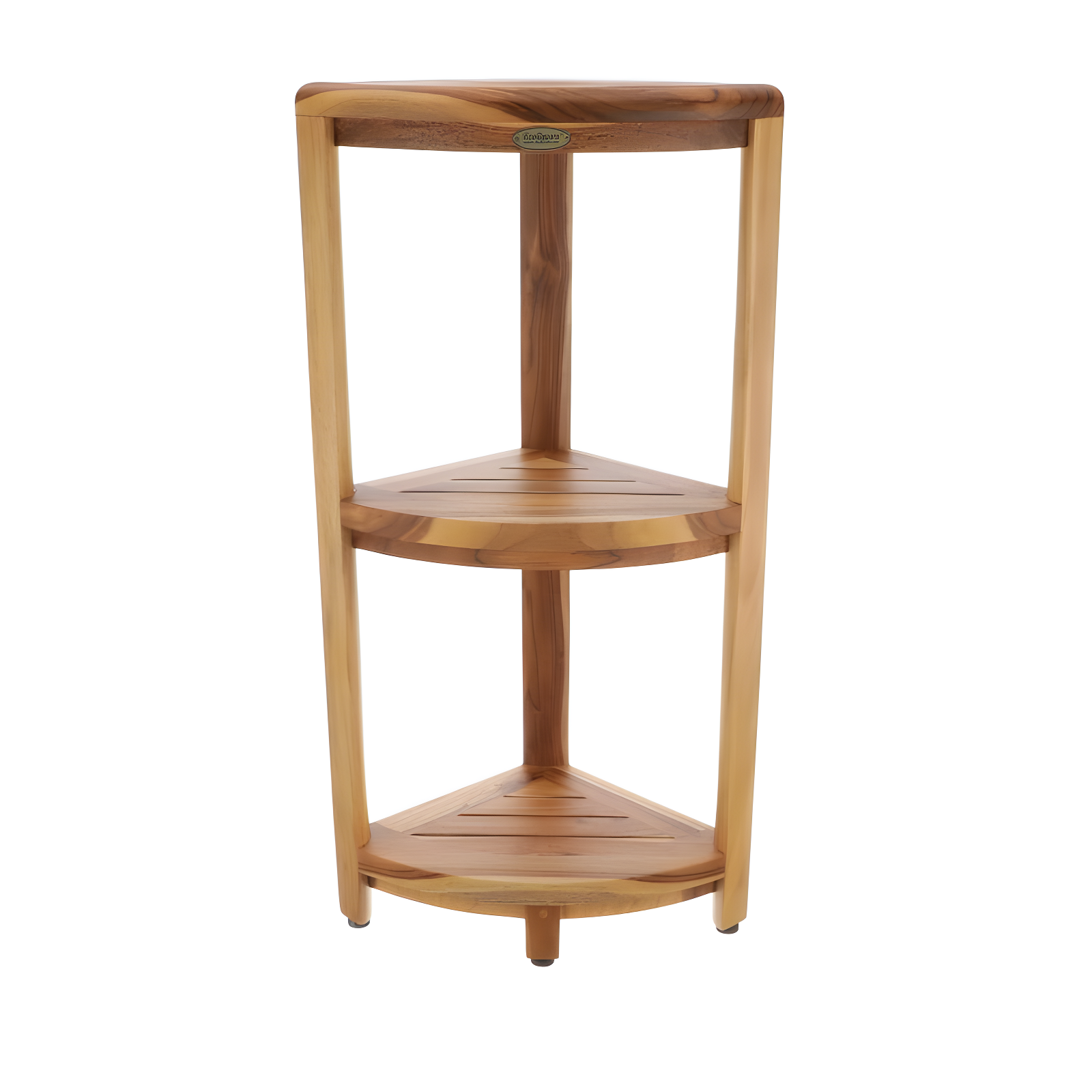 EcoDecors EcoDecors, Snazzy Corner, Teak Corner Shower Shelf, Shower Stand Corner, in EarthyTeak™