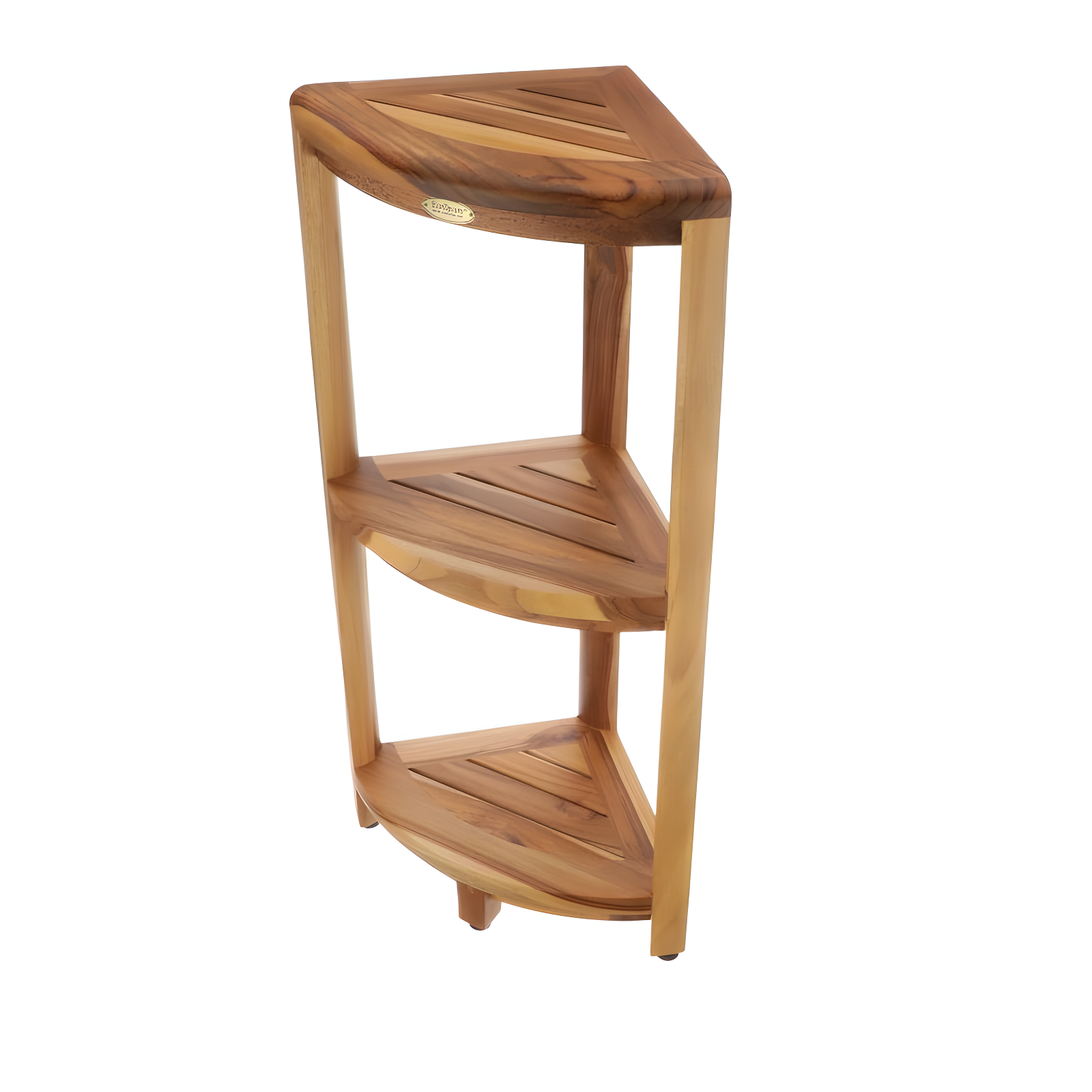 EcoDecors EcoDecors, Snazzy Corner, Teak Corner Shower Shelf, Shower Stand Corner, in EarthyTeak™