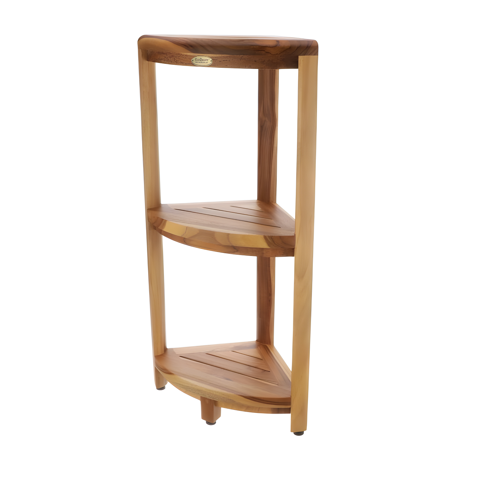 EcoDecors EcoDecors, Snazzy Corner, Teak Corner Shower Shelf, Shower Stand Corner, in EarthyTeak™