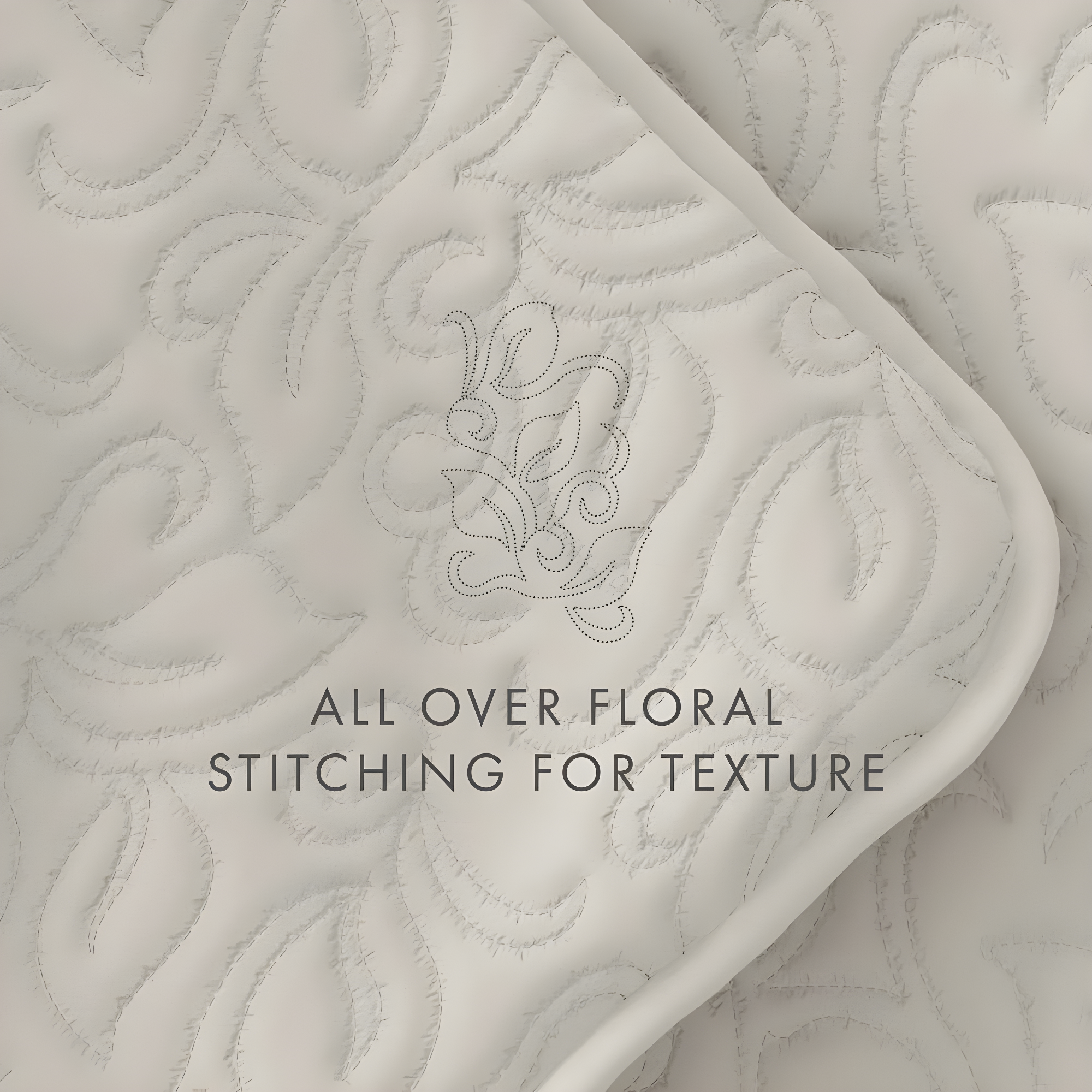 Becky Cameron Becky Cameron Elegant Floral Stitching Quilt Set