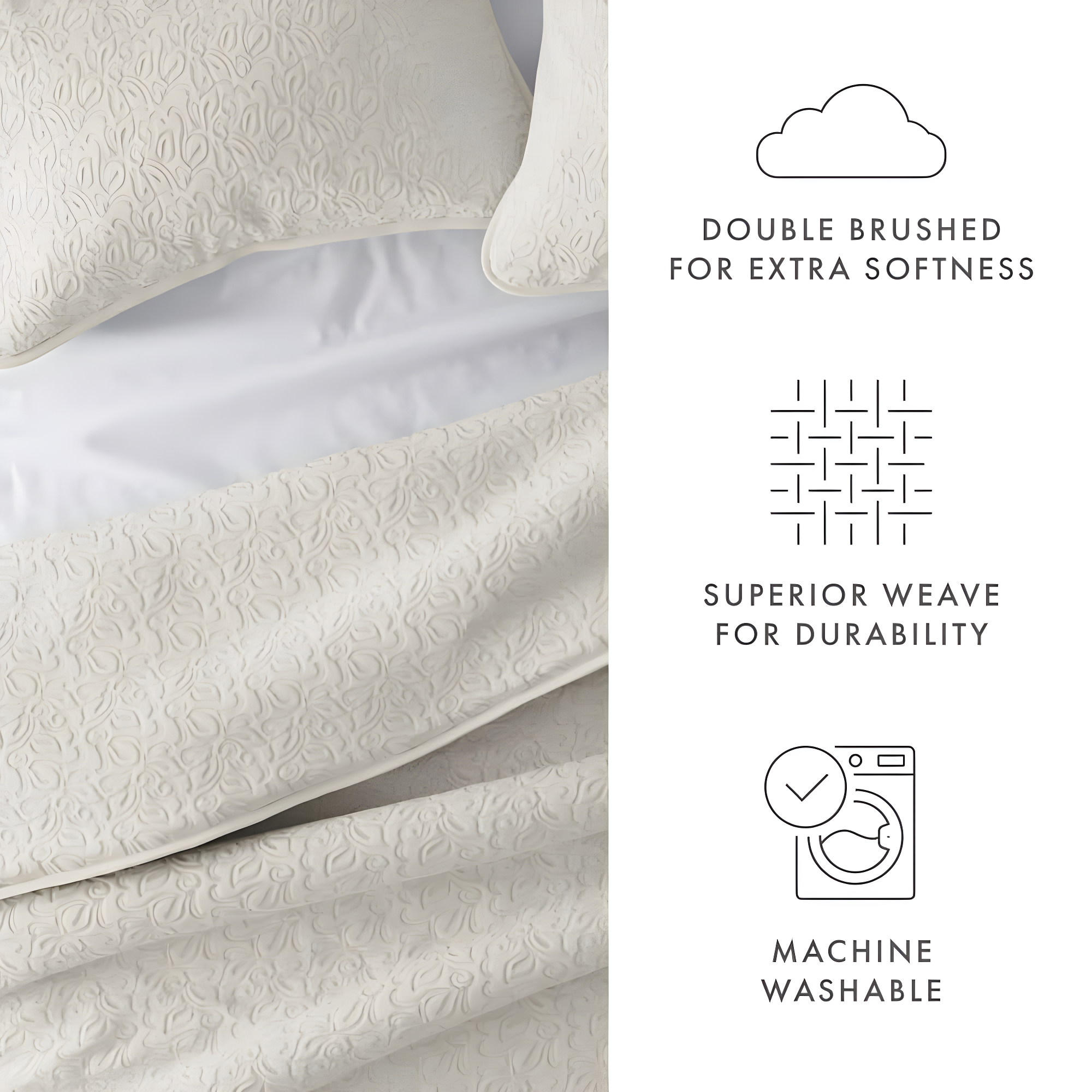 Becky Cameron Becky Cameron Elegant Floral Stitching Quilt Set