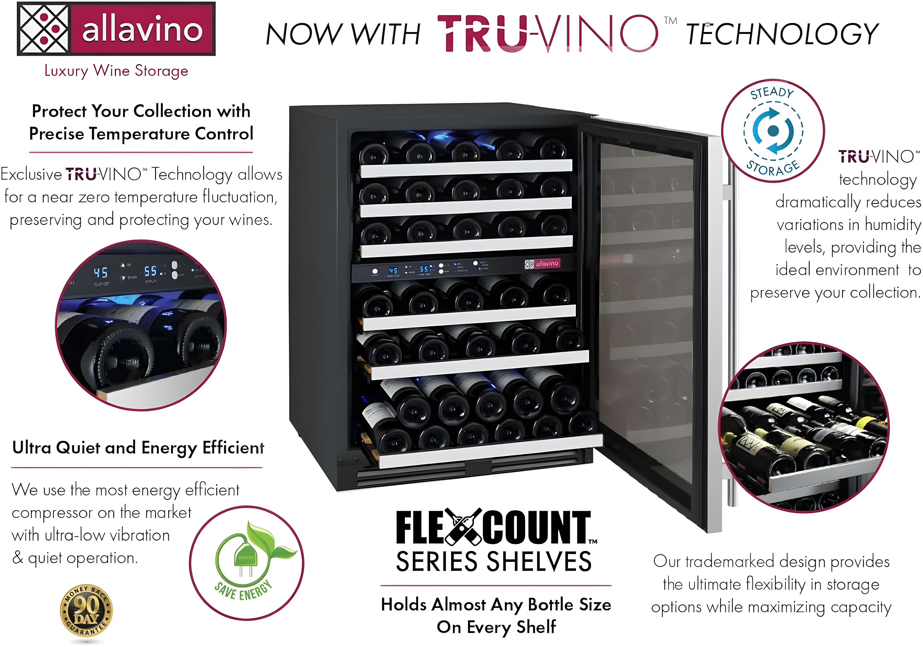 Allavino Allavino Dual Zone 23.4'' 56 Bottle Wine Refrigerator