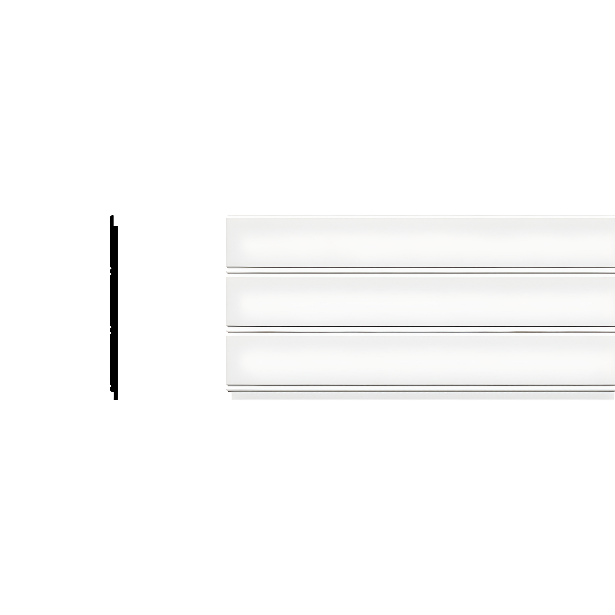 Ekena Millwork 96" Reversible Wainscoting (Set of 4) (Set of 4)