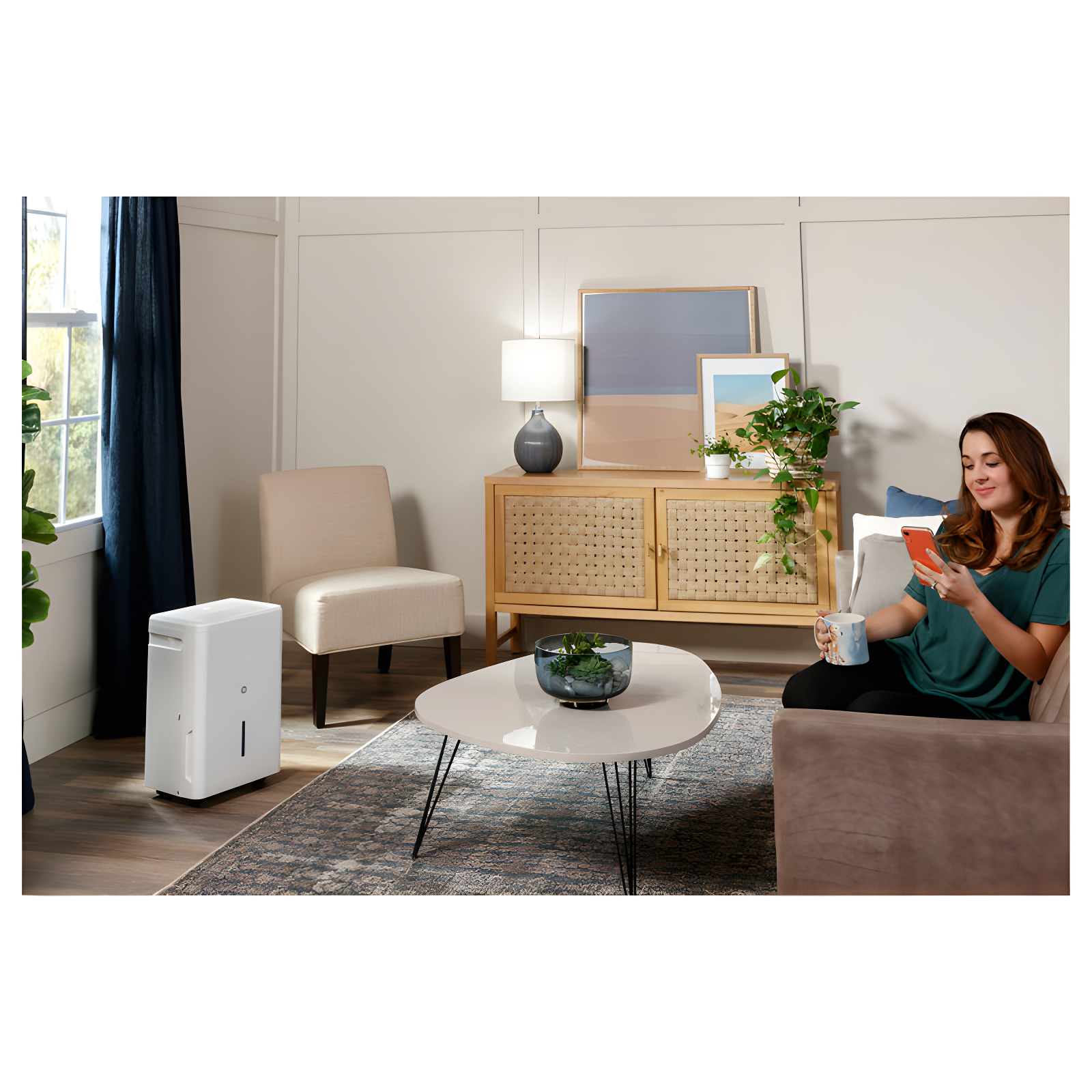 GE Appliances 35 Pints Tower Dehumidifier for Rooms up to 200 Cubic Feet