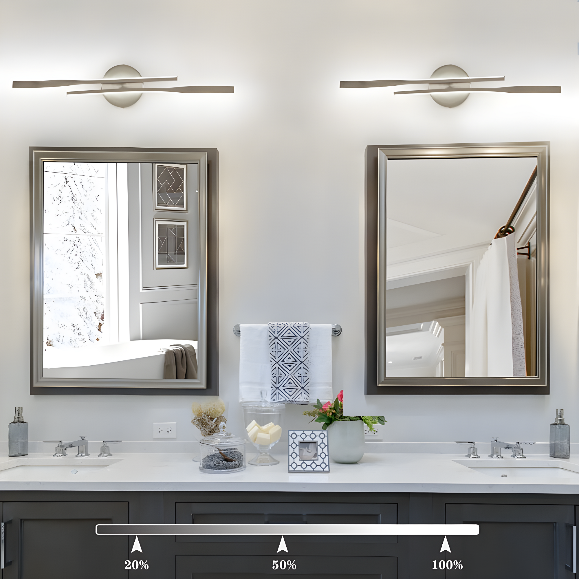Orren Ellis Shoji 2 - Light Dimmable LED Vanity Light