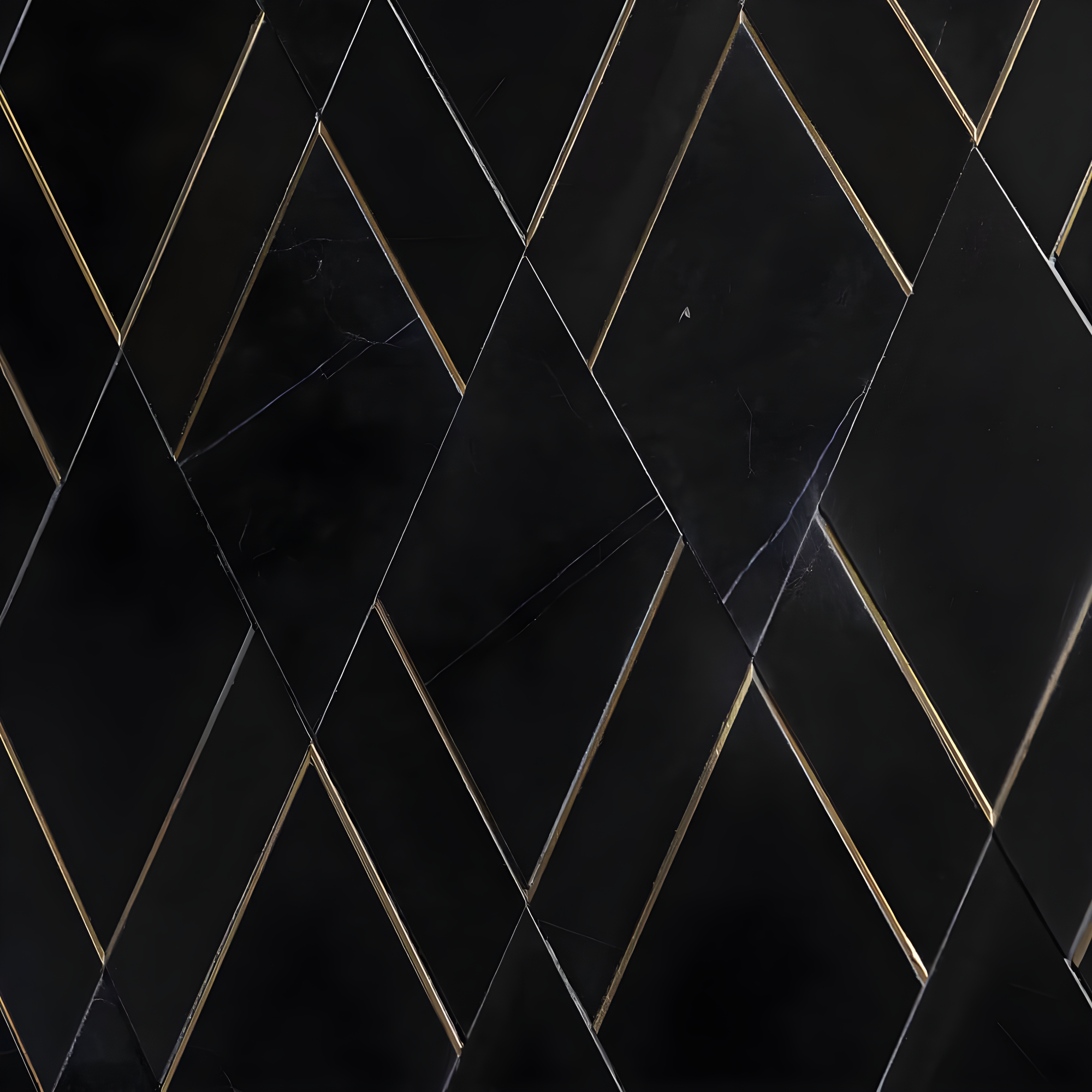 Mehko 11.81 in. x 14.96 in. Polished Marble and Brass Wall Tile