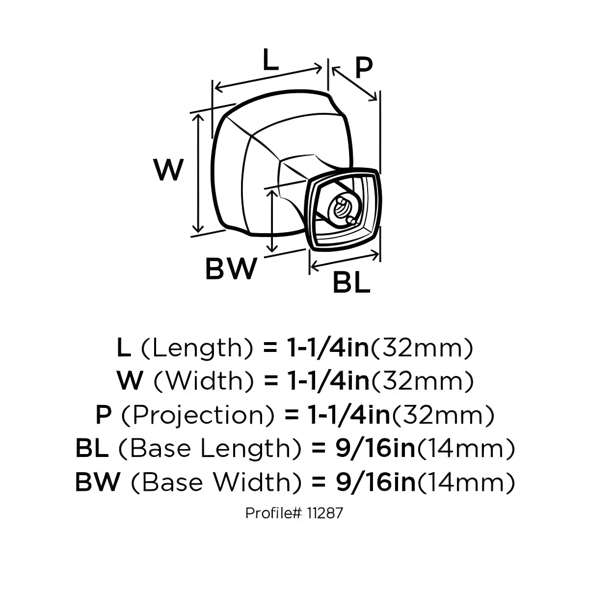 CK Series Square Knob