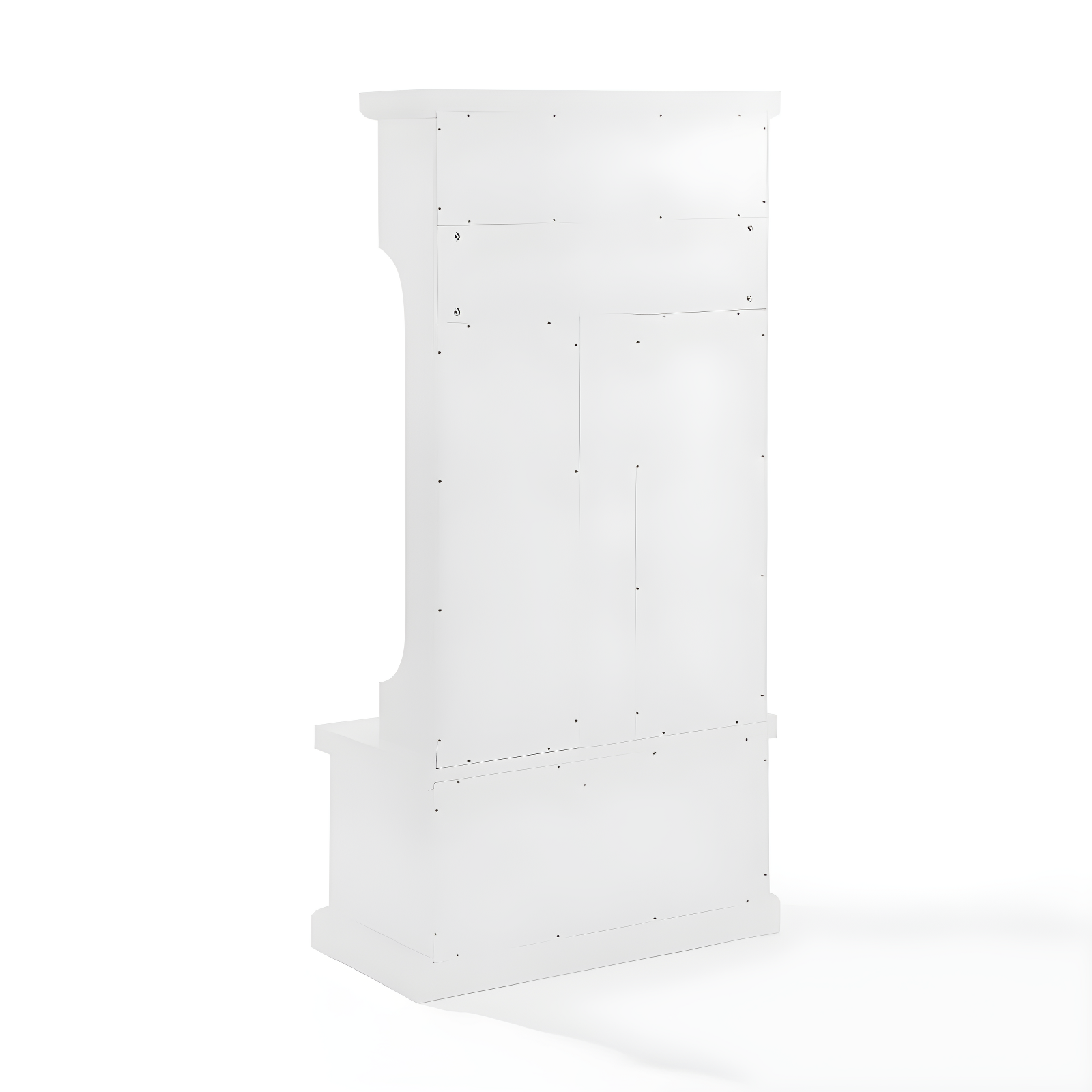 Shoreline Hall Tree White - Crosley: Nautical Coastal Beach Style, Wood Veneer with Metal Hardware