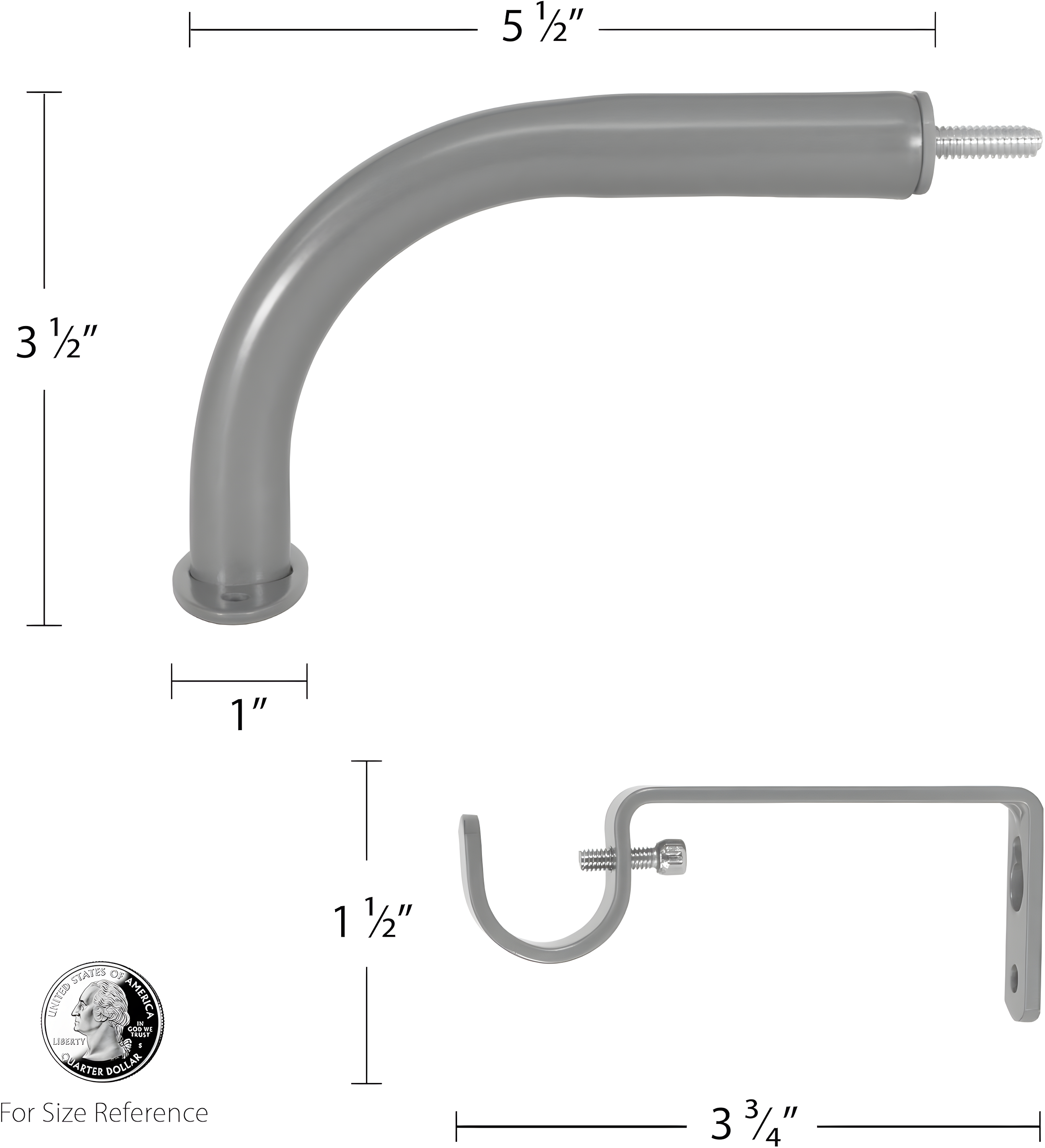 46-120" Better Homes and Gardens 3/4-inch Adjustable Outdoor Wrap-Around Rod Set