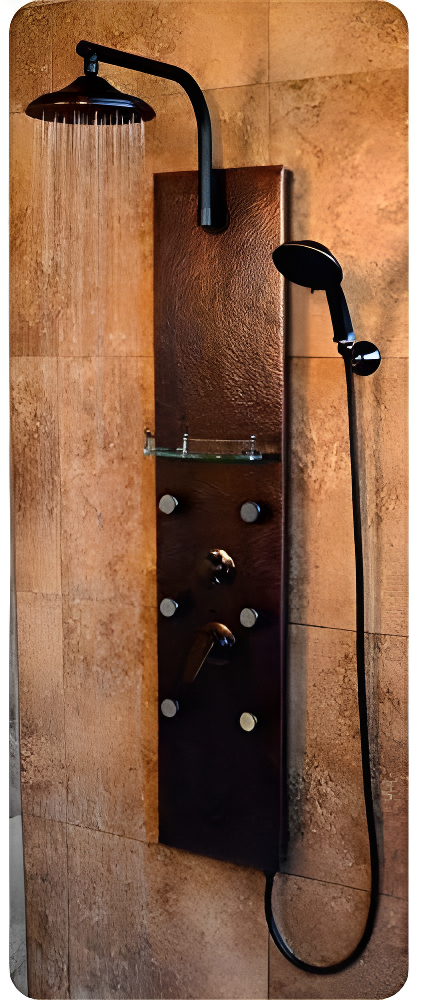 PULSE Sedona ShowerSpa Copper Shower Panel in Oil-Rubbed Bronze