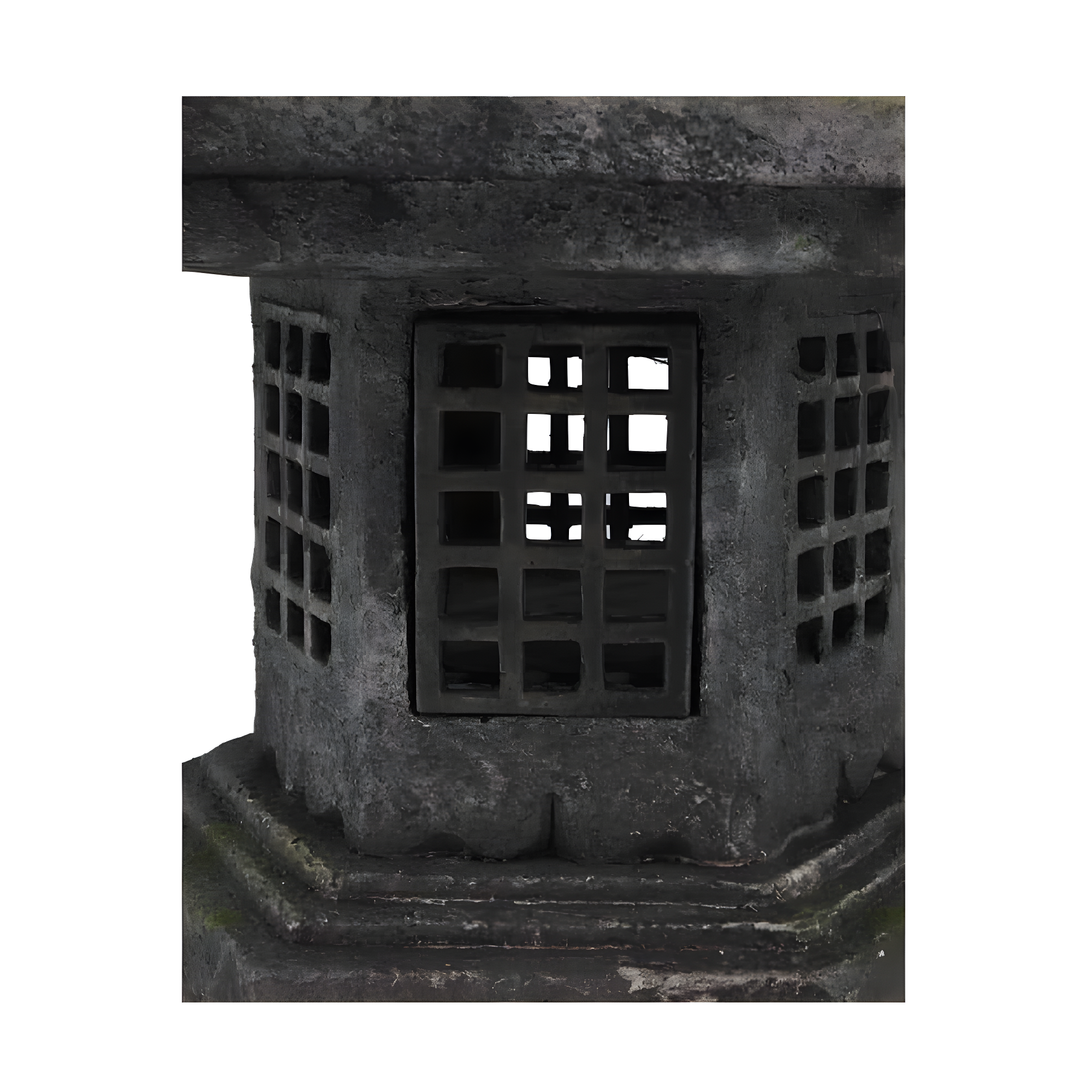 Hi-Line Gift Ltd 76355-D 40In Grey Stone Pagoda Lantern