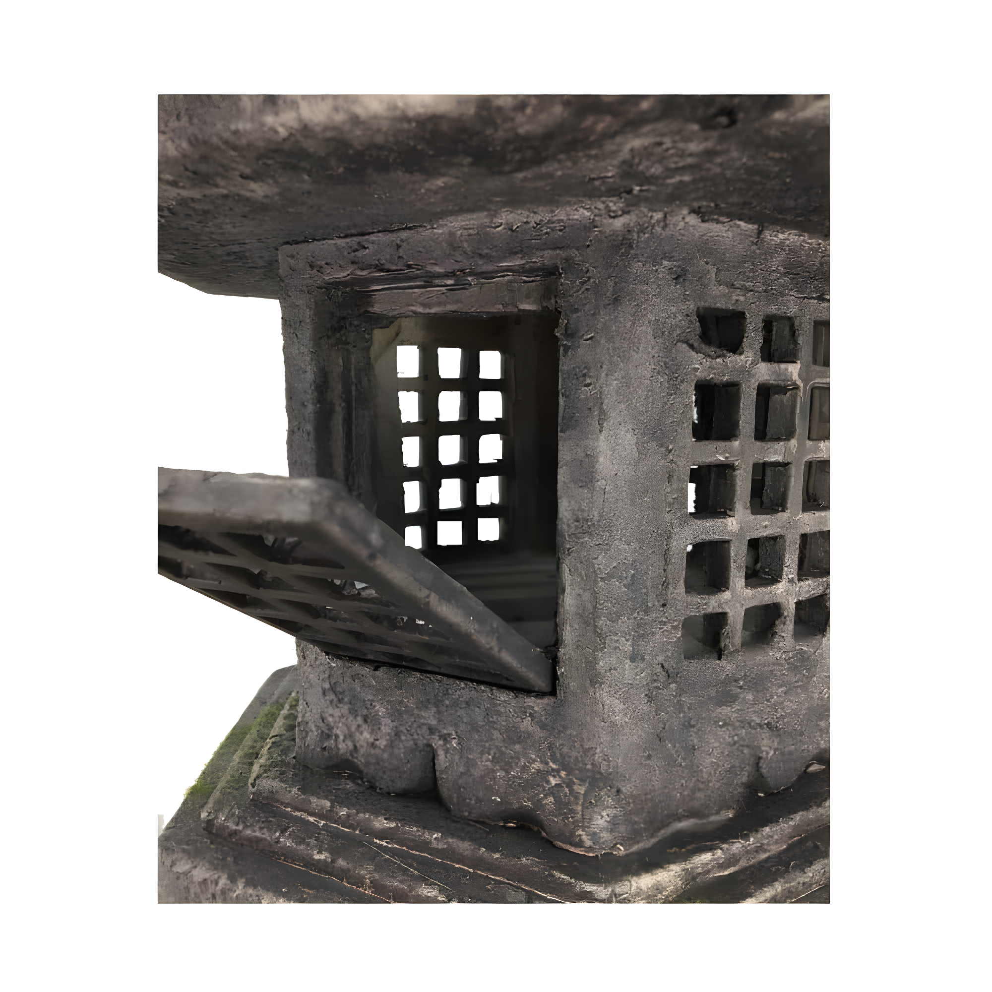 Hi-Line Gift Ltd 76355-D 40In Grey Stone Pagoda Lantern