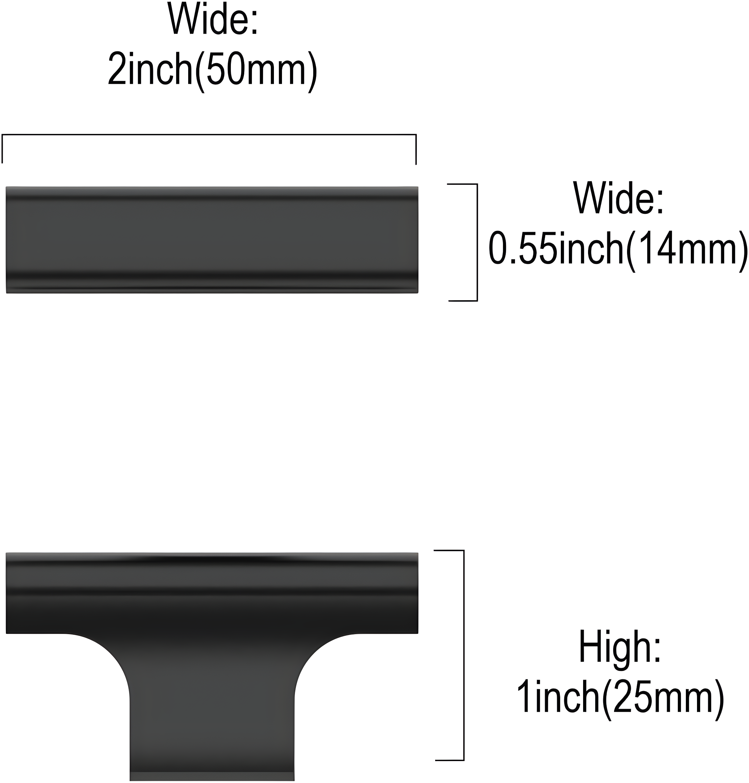 Black Cabinet Knobs - Modern Matte Black Drawer Knobs (1.14" - Kitchen, Dresser & Cupboard Closet)