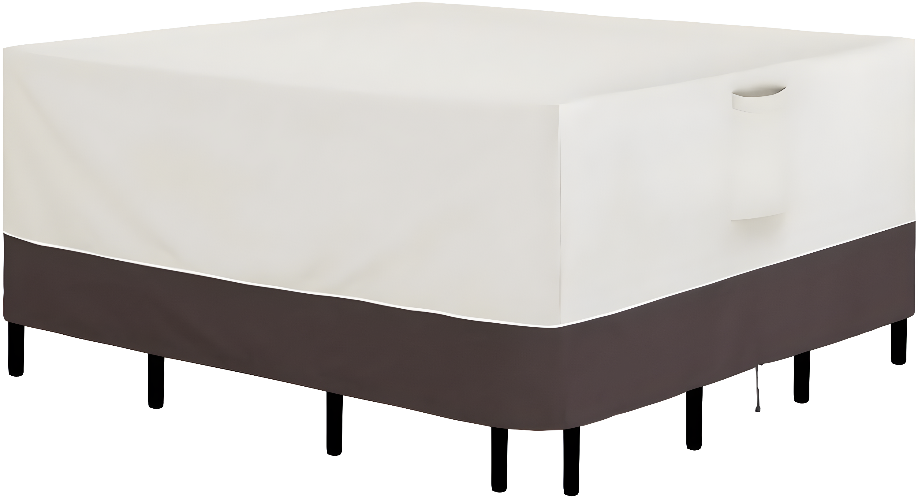 Arlmont & Co. Patio Furniture Cover 76"X76" Square Outdoor Table And Chair Set Covers Waterproof UV Resistant Outdoor Sectional Sofa Set Covers, Beige/Brown