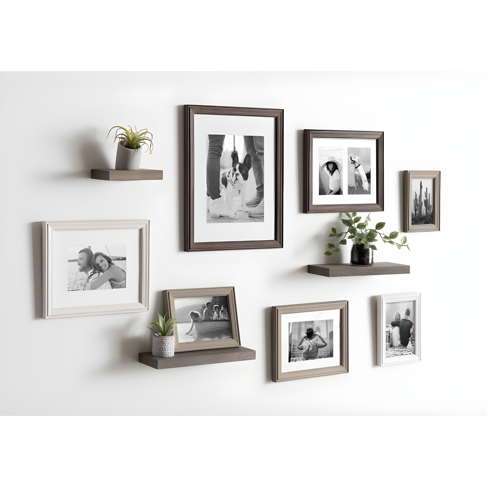 10pc Bordeaux Frame Box Set Gray/Brown - Kate & Laurel All Things Decor