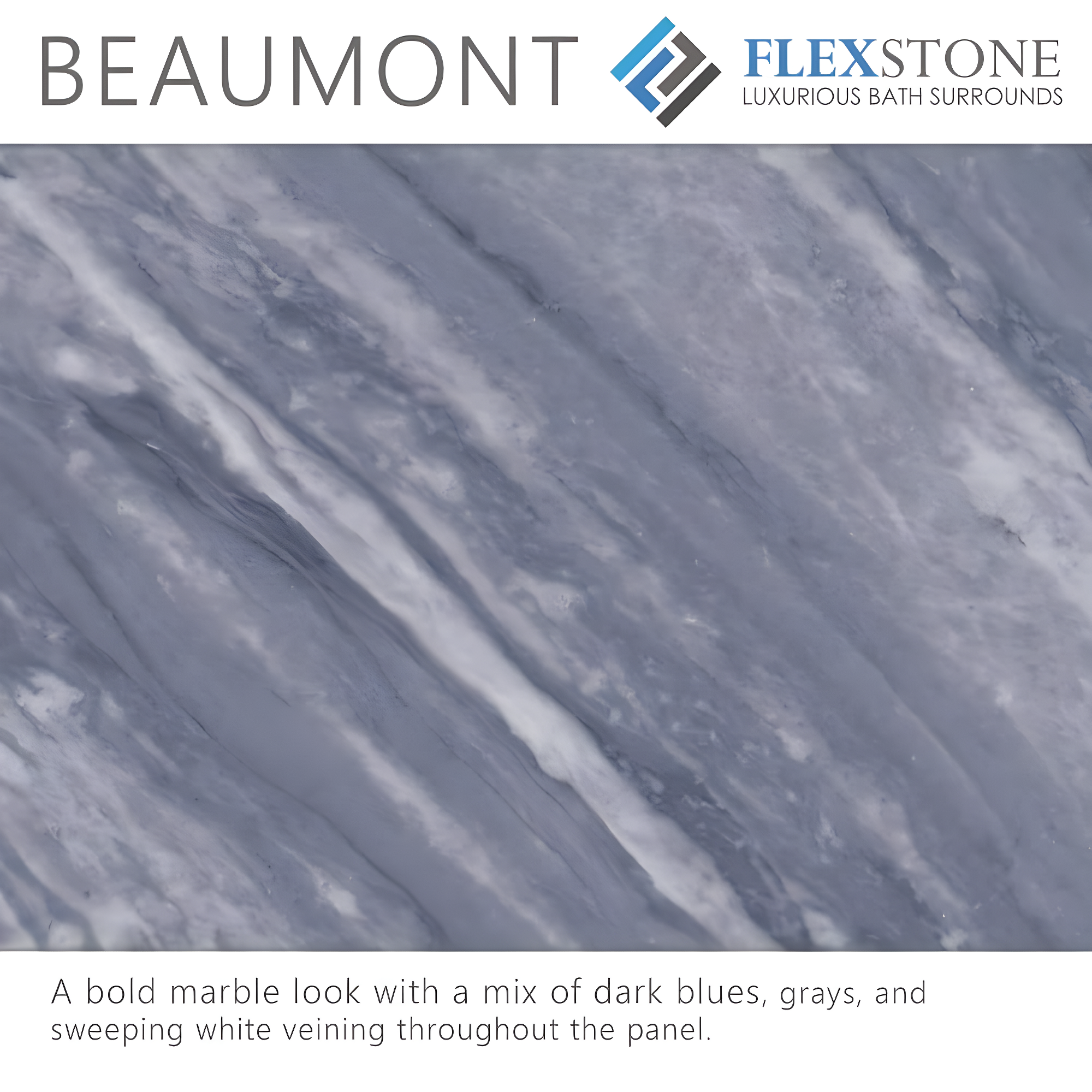 FlexStone Elegance 3-Panel 48"W x 36"D x 80"H Alcove Shower Surround